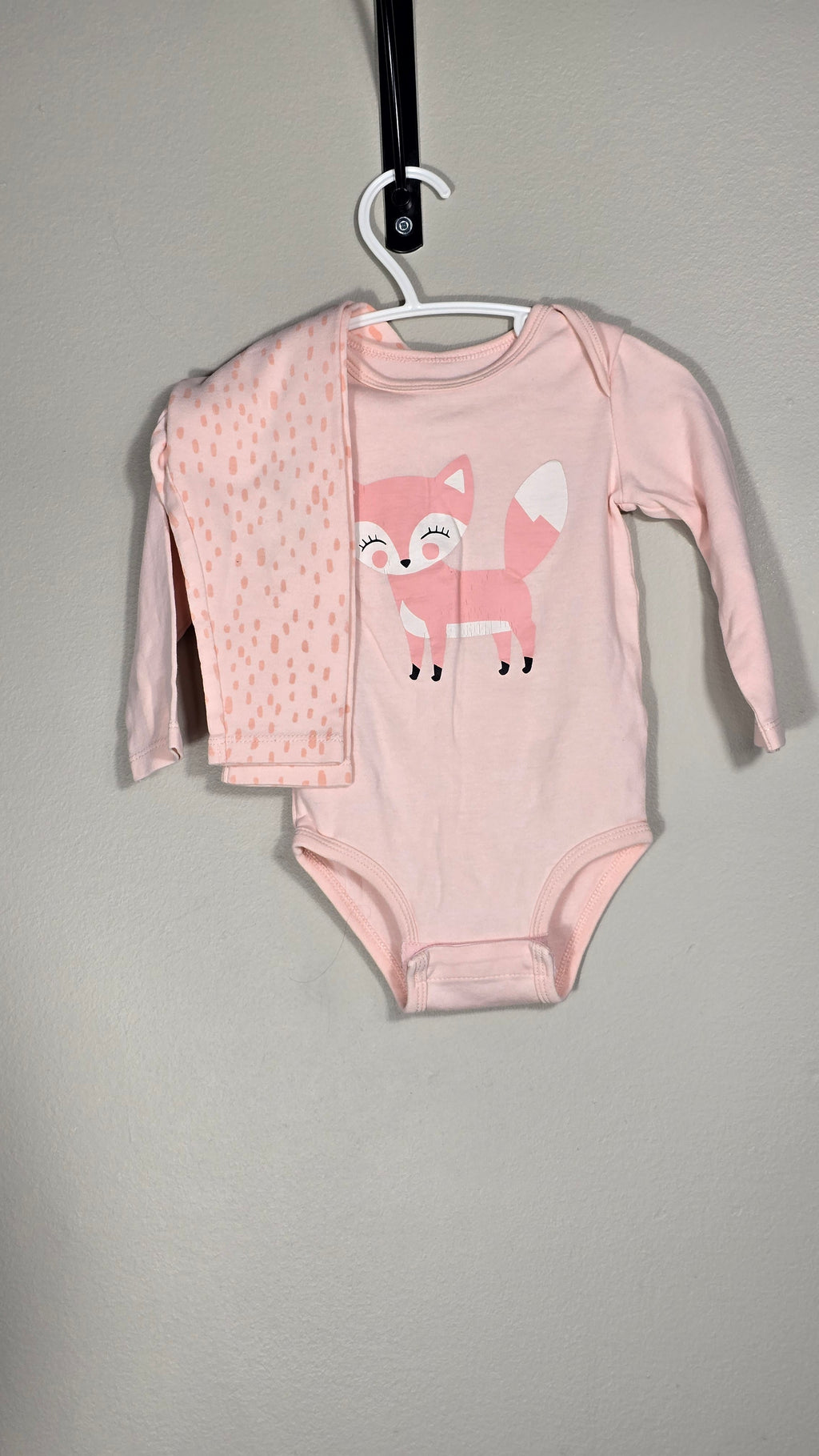 CONS JFR | 4-piece fox set | Pekkle | 12 months *Slightly cracked print on the bodysuit