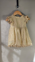 Robe en dentelle à pompons | Marque inconnue | 80 (9-12 mois)