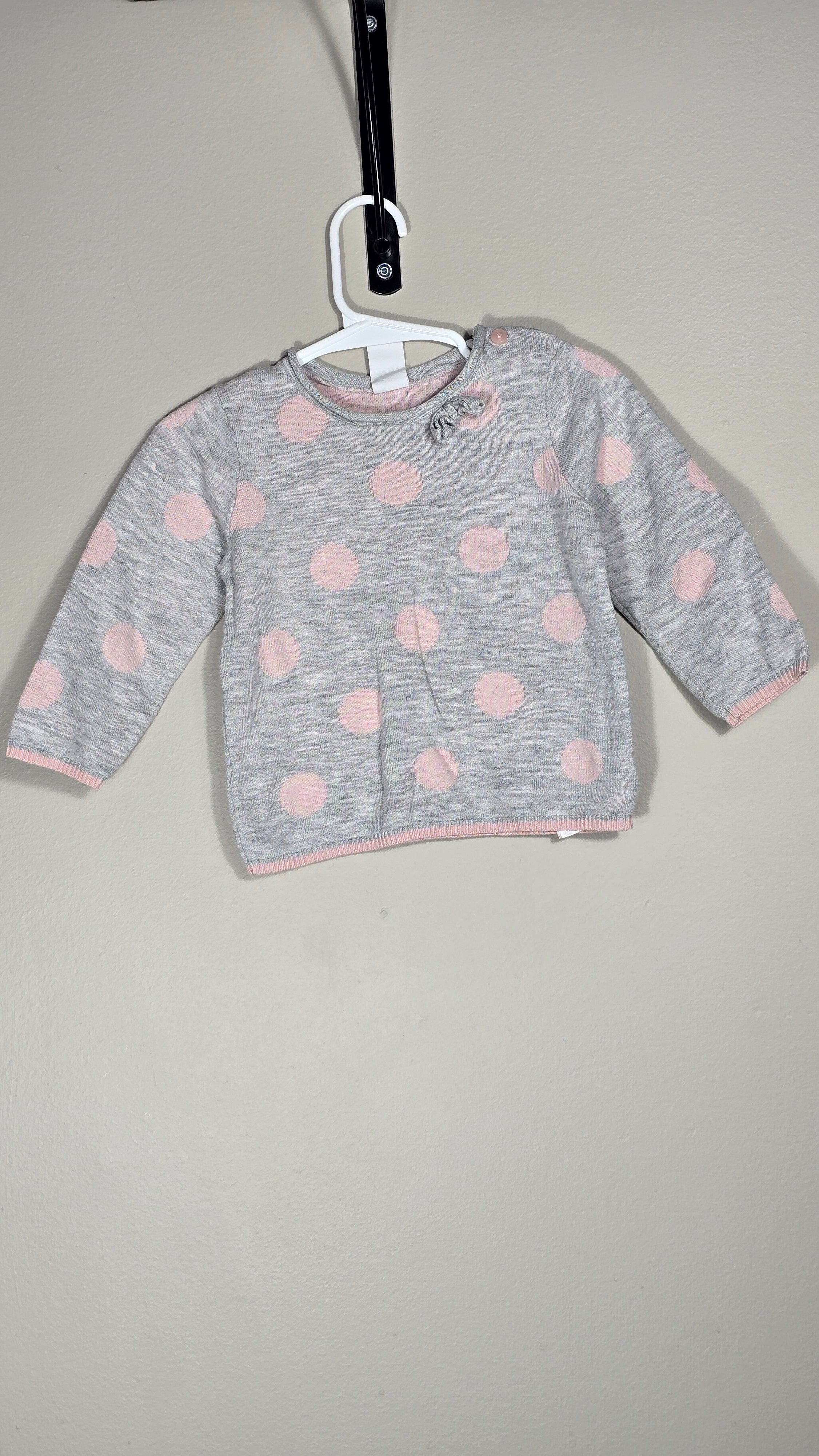 CONS JFR | Pull motif pois | H&M | 6-9 mois *Un peu mousseux