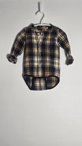 Body à carreaux en flanelle | Minymo | 9 mois