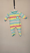 Pyjama ligné à boutons | Pekkle | 3 mois