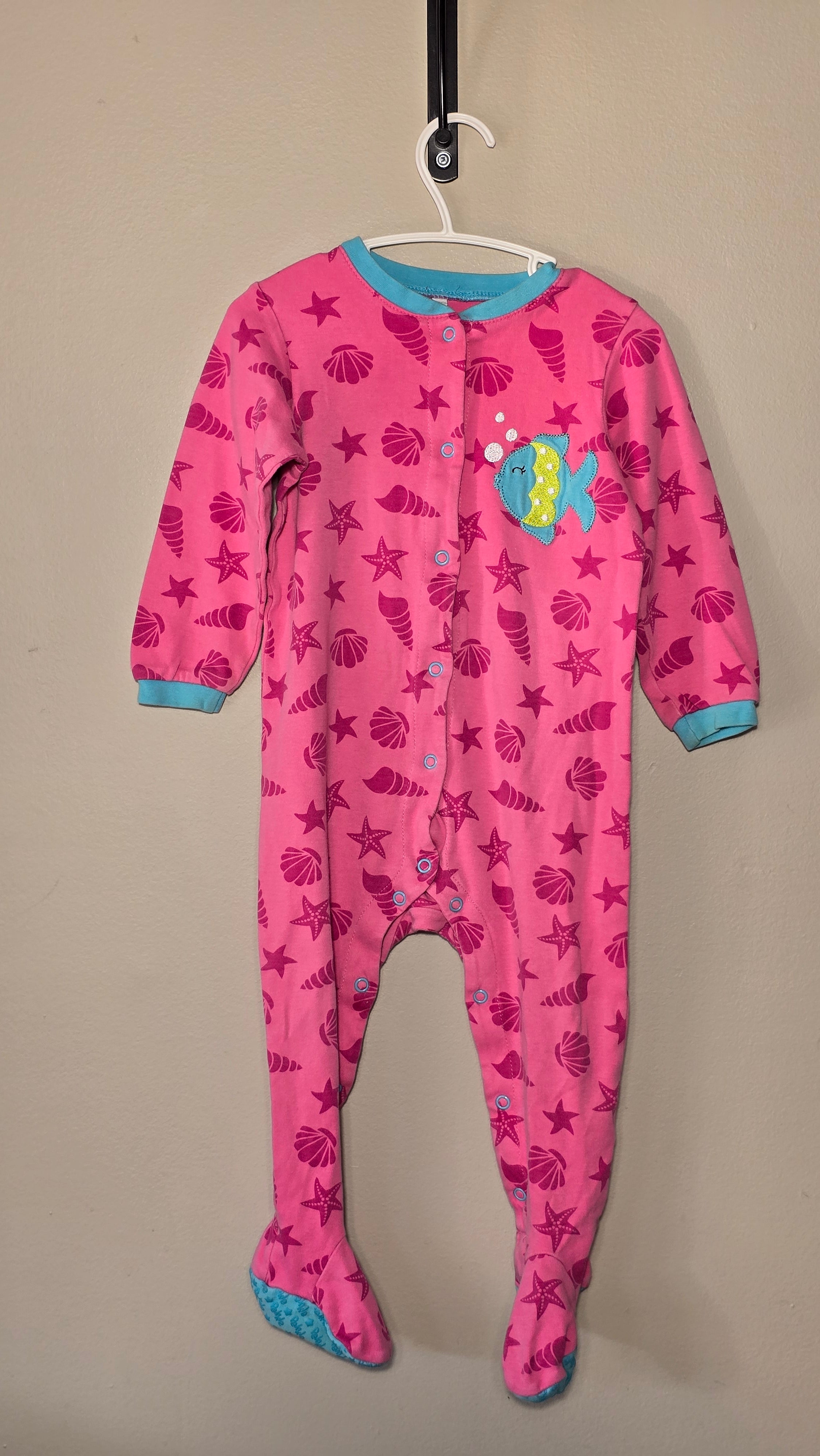Fish and Seashells Button-Up Pajama | Pekkle | 24 months