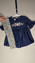 Ensemble legging fleuri et tunique look denim | Bonnie Baby | 18 mois