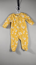 Pyjama fleuri en polar | Child of mine by Carter's | 0-3 mois *Poignets mousseux