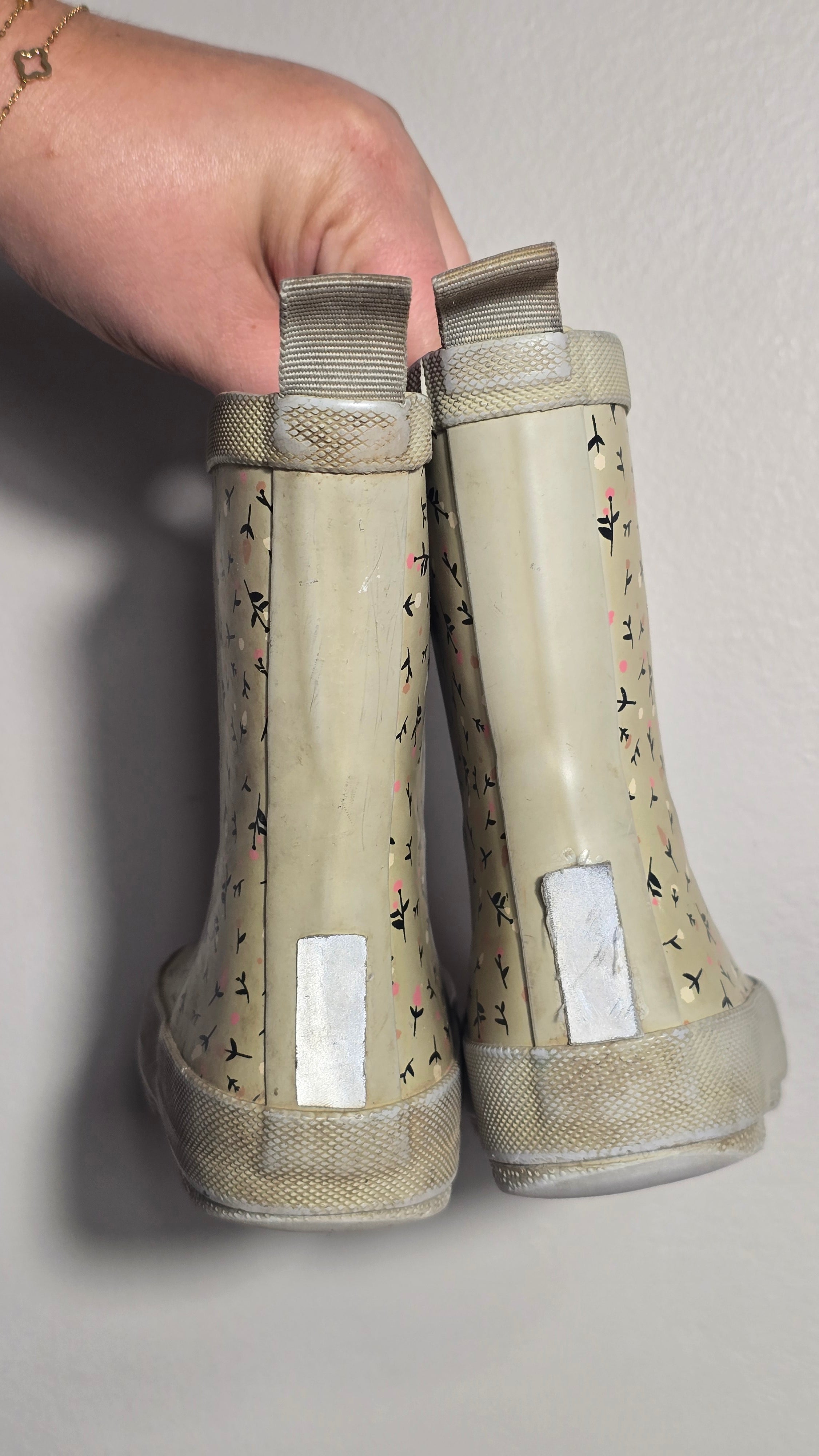 Bottes de pluie fleuries non doublées | Marque inconnue | C6 *imparfaites