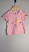 T-shirt fruits avec manches en pointelle | Pekkle | 5 ans