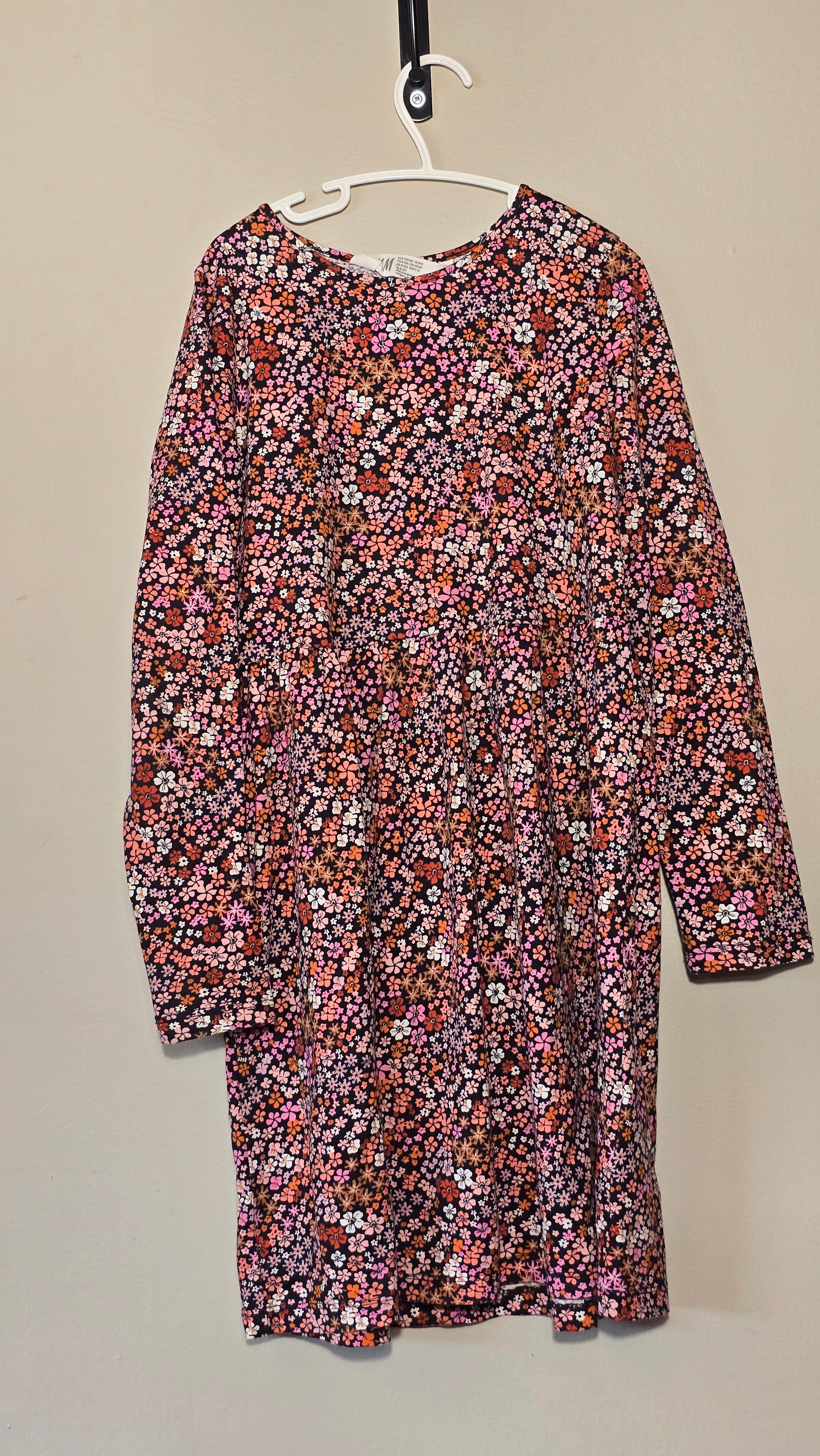 Robe fleurie à manches longues | H&M | 8-10 ans