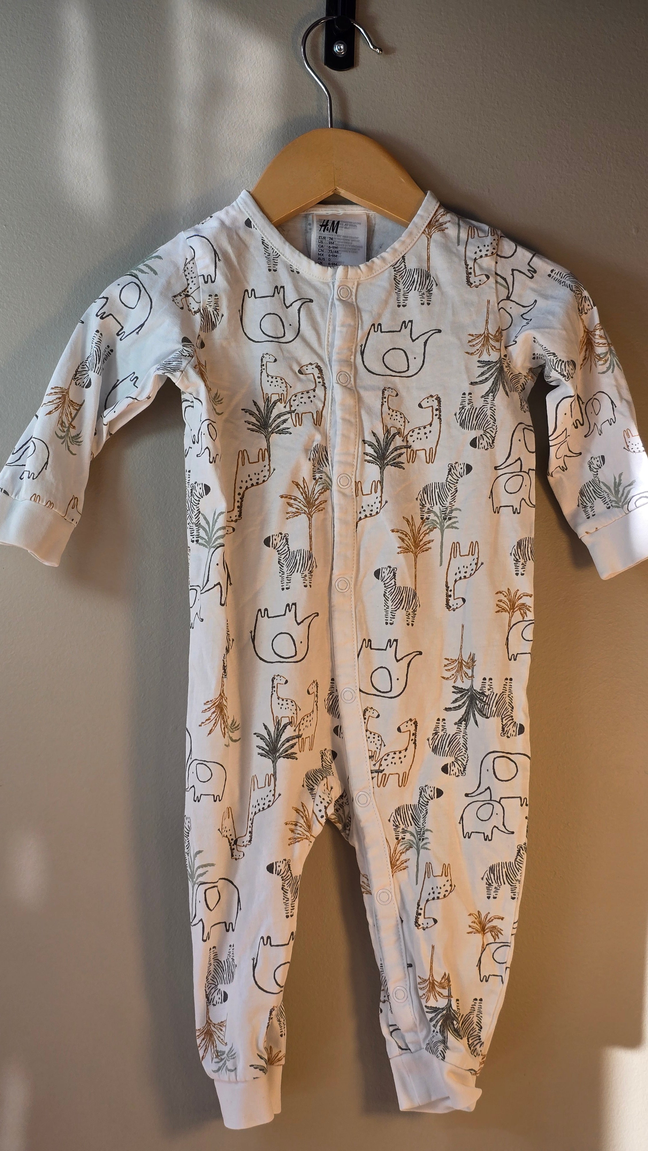 Pyjama safari à boutons | H&M | 6-9 mois