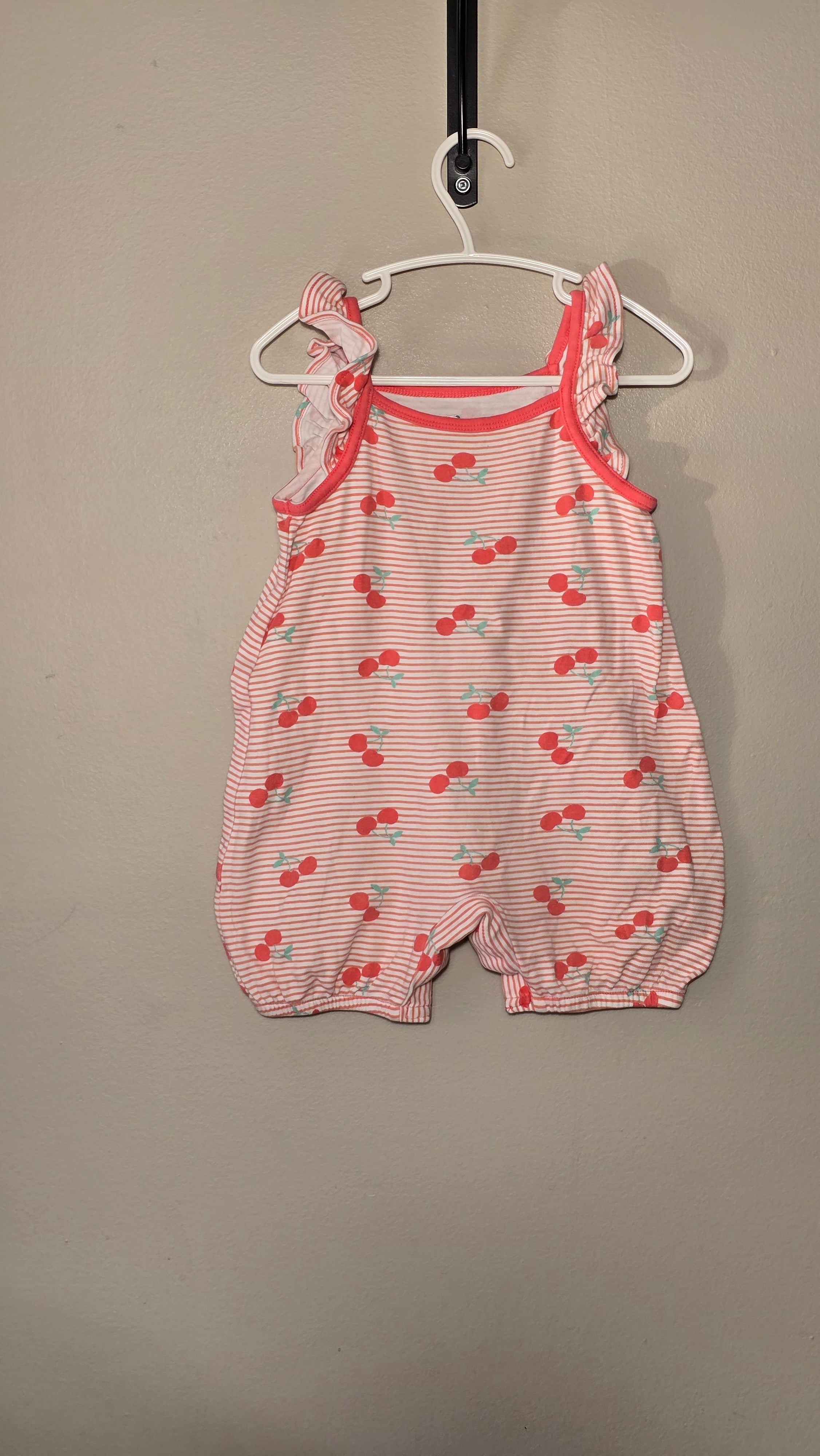Cherry Striped Romper | Rococo | 24 months