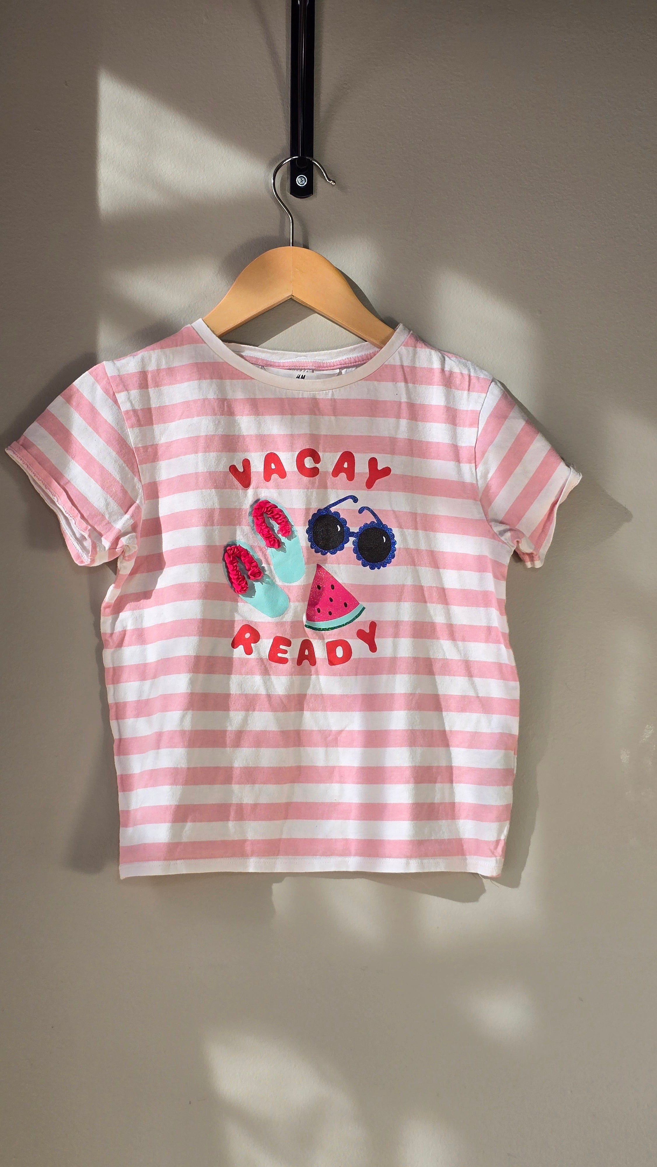 T-shirt ligné "Vacay ready" | H&M | 8-10 ans