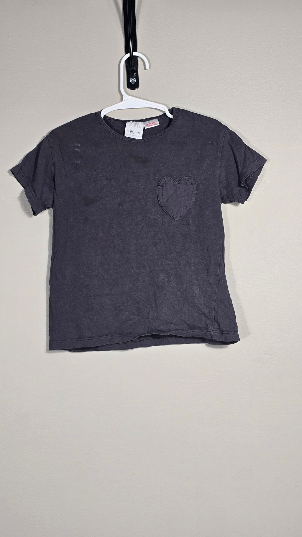 T-shirt poche en coeur | Zara | 3-4A *imparfait