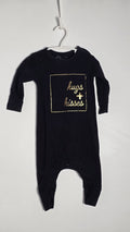 Romper long "Hugs + Kisses" | Marque effacée (Semble être une confection) | 3-6 mois