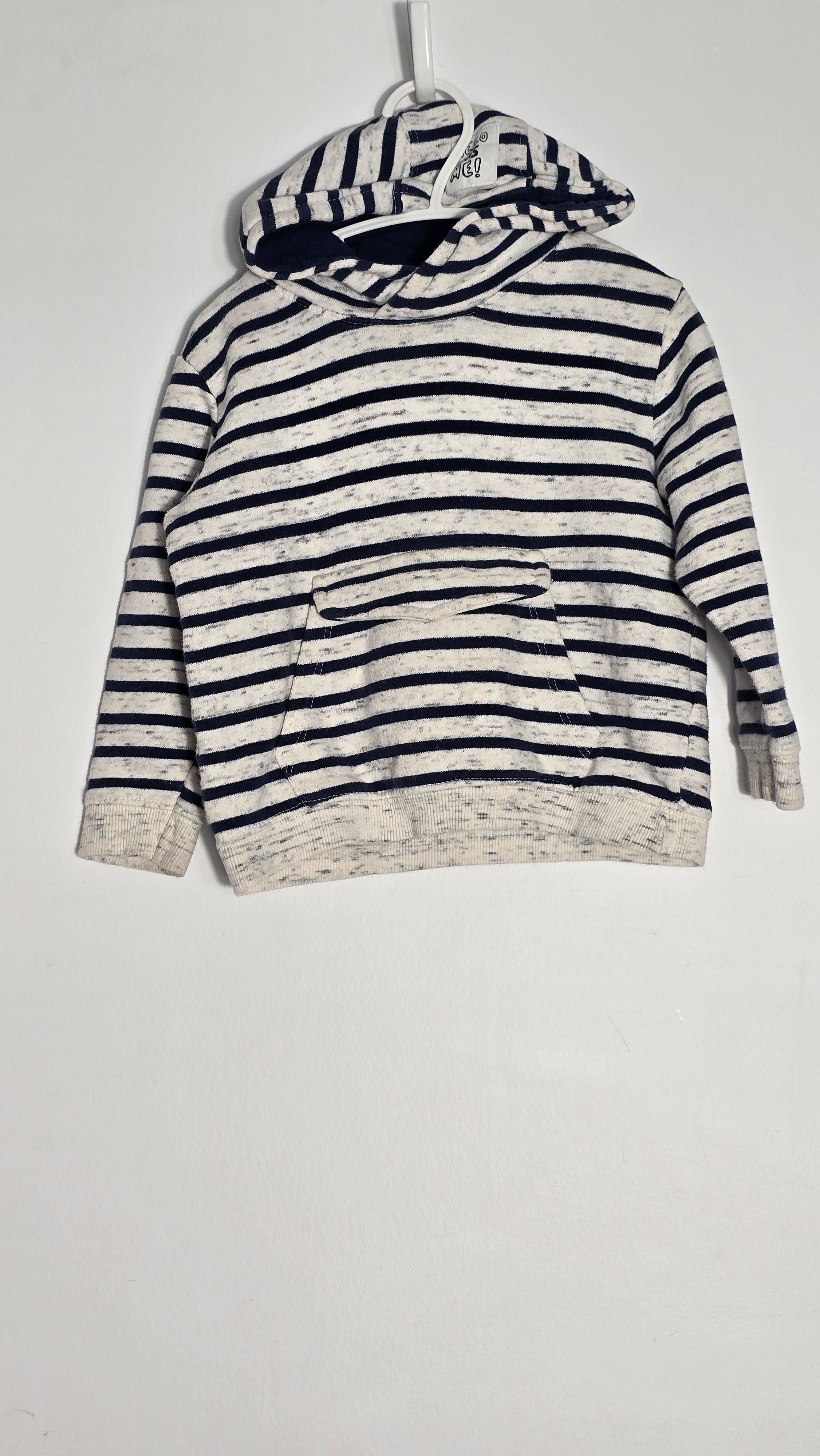 Hoodie ligné à poche sur le devant | Zara Baby | 2-3Y