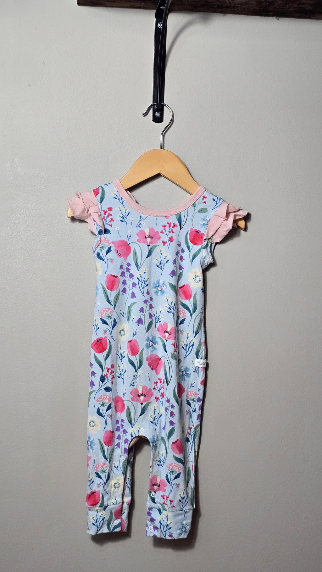 Loulou Lollipop floral bamboo pyjamas 6-12 months