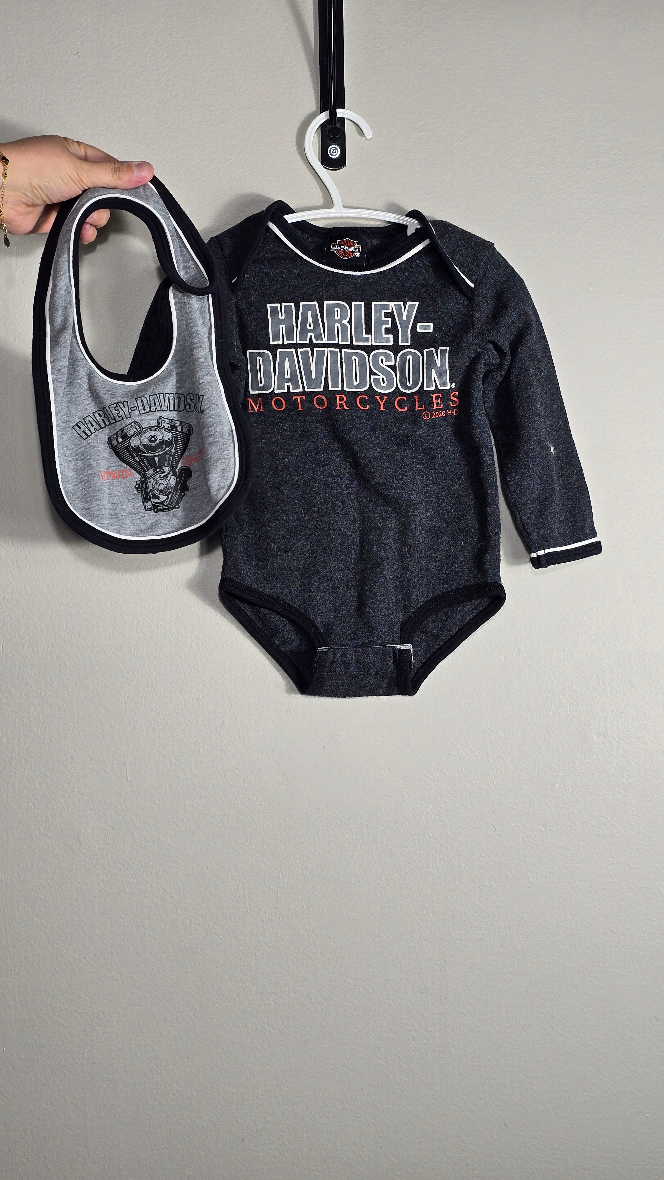 Body et bavoir | Harley Davidson | 12 mois