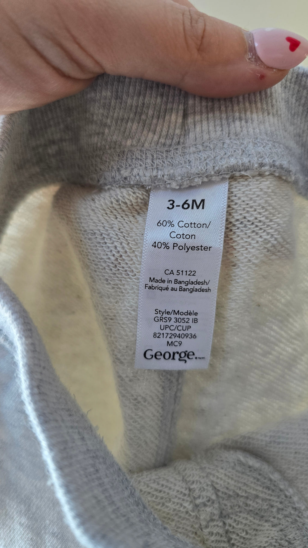 Short en molleton George 3-6 mois