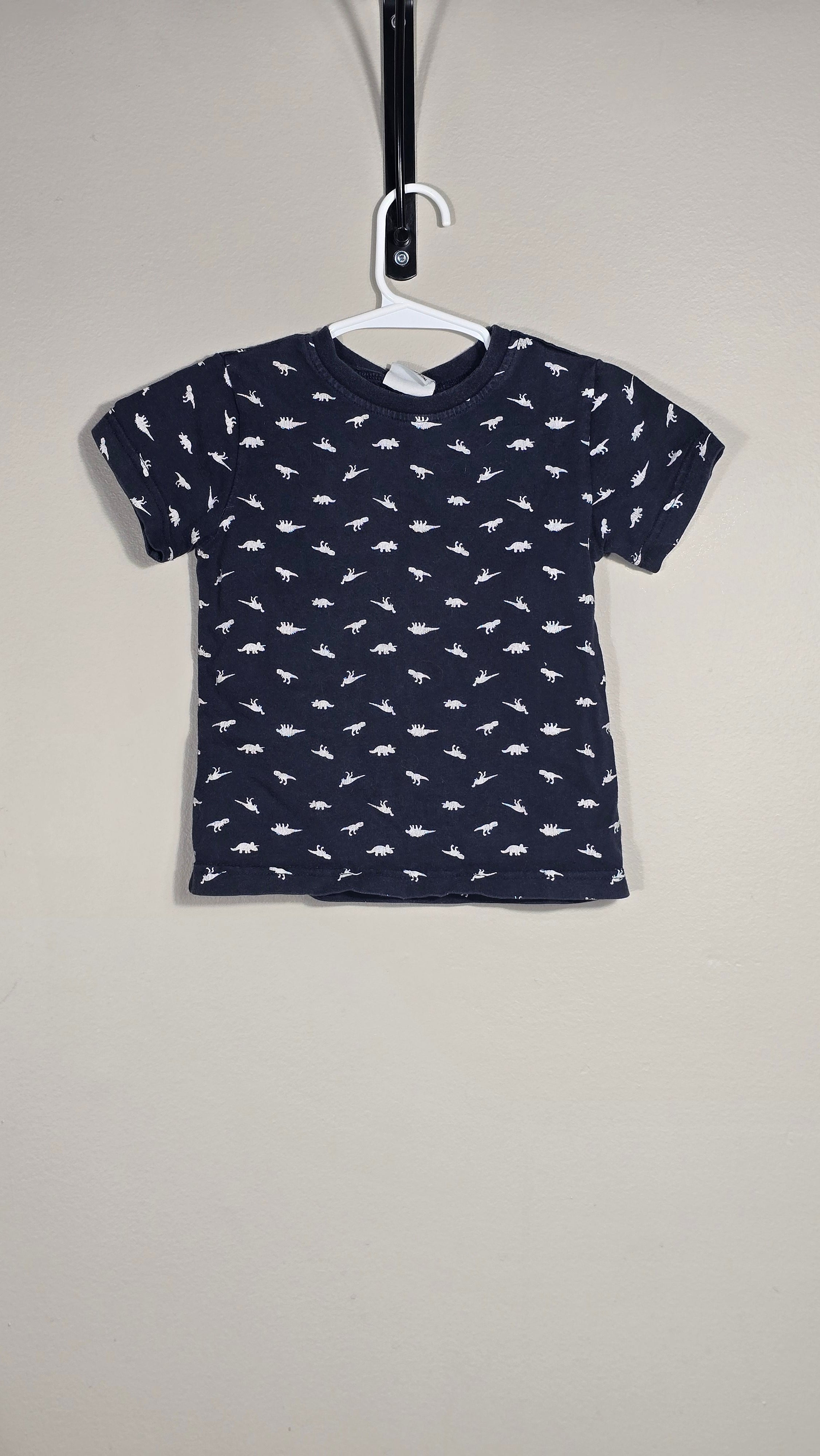 T-shirt dinosaures | Blanc de blanc | 2T *Dessins craqués