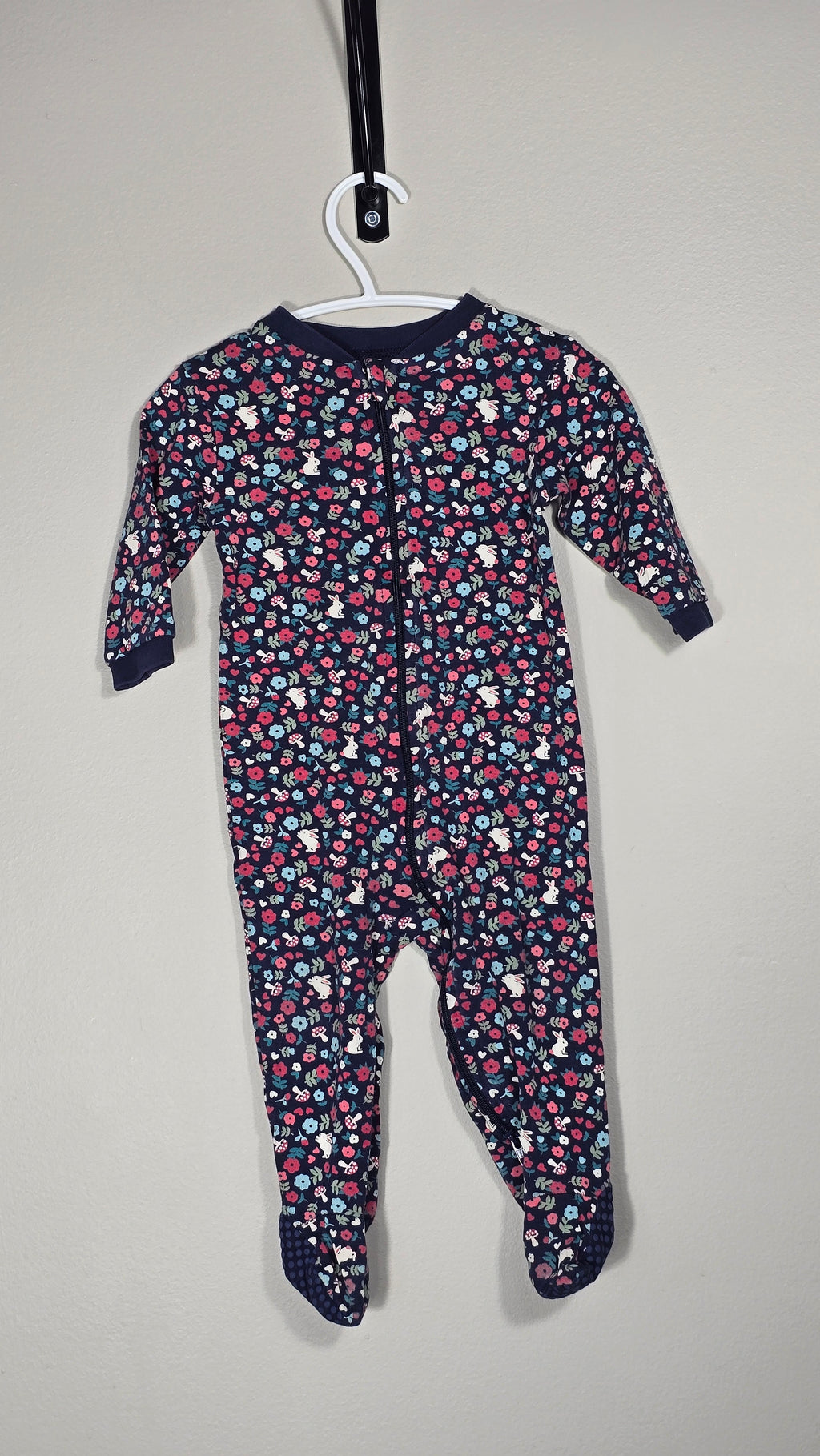 CONS JFR | Pyjama lapin fleuri | George | 6-12 mois *Pied recousu