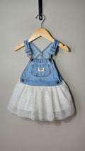 Robe salopette en jeans et tulle Oshkosh 12-18 mois