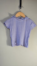 Pointelle lace Peter Pan collar T-shirt | En Fant | 2T *Slight discoloration at the bottom of the shirt