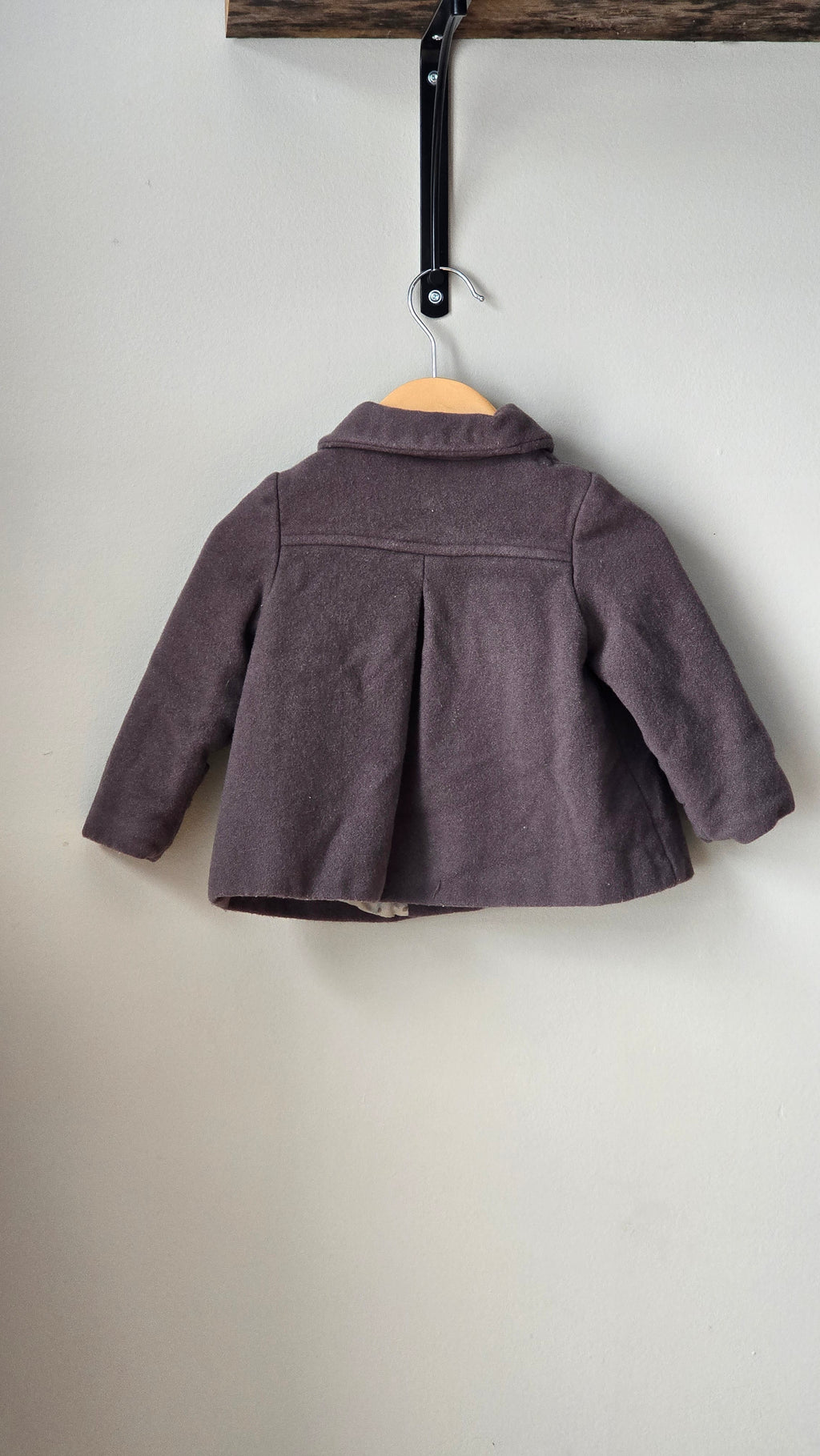 Zara mid-season felt coat, size 9-12 months