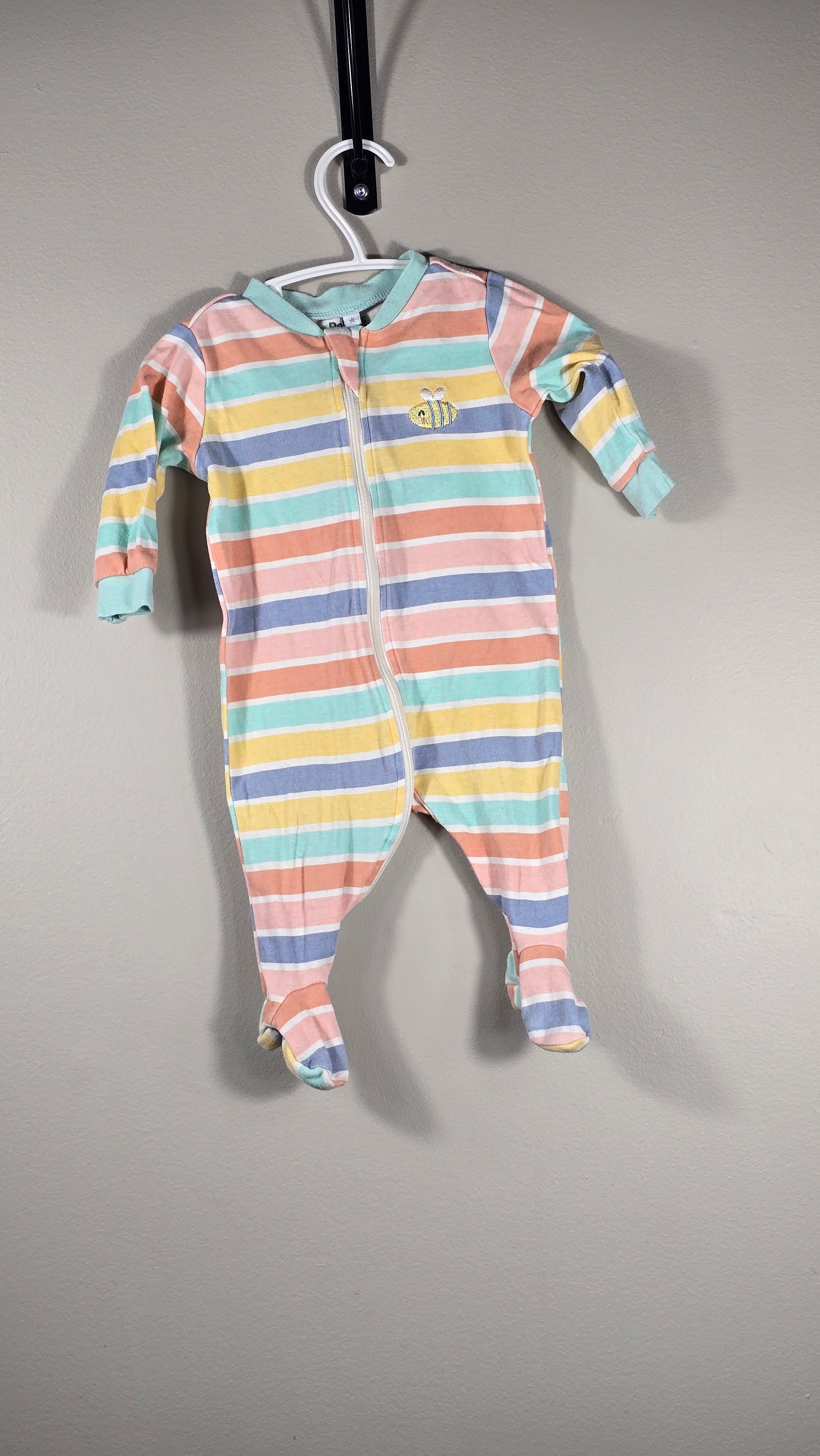 Pyjama ligné abeilles | Pekkle | 3 mois *léger mousseux