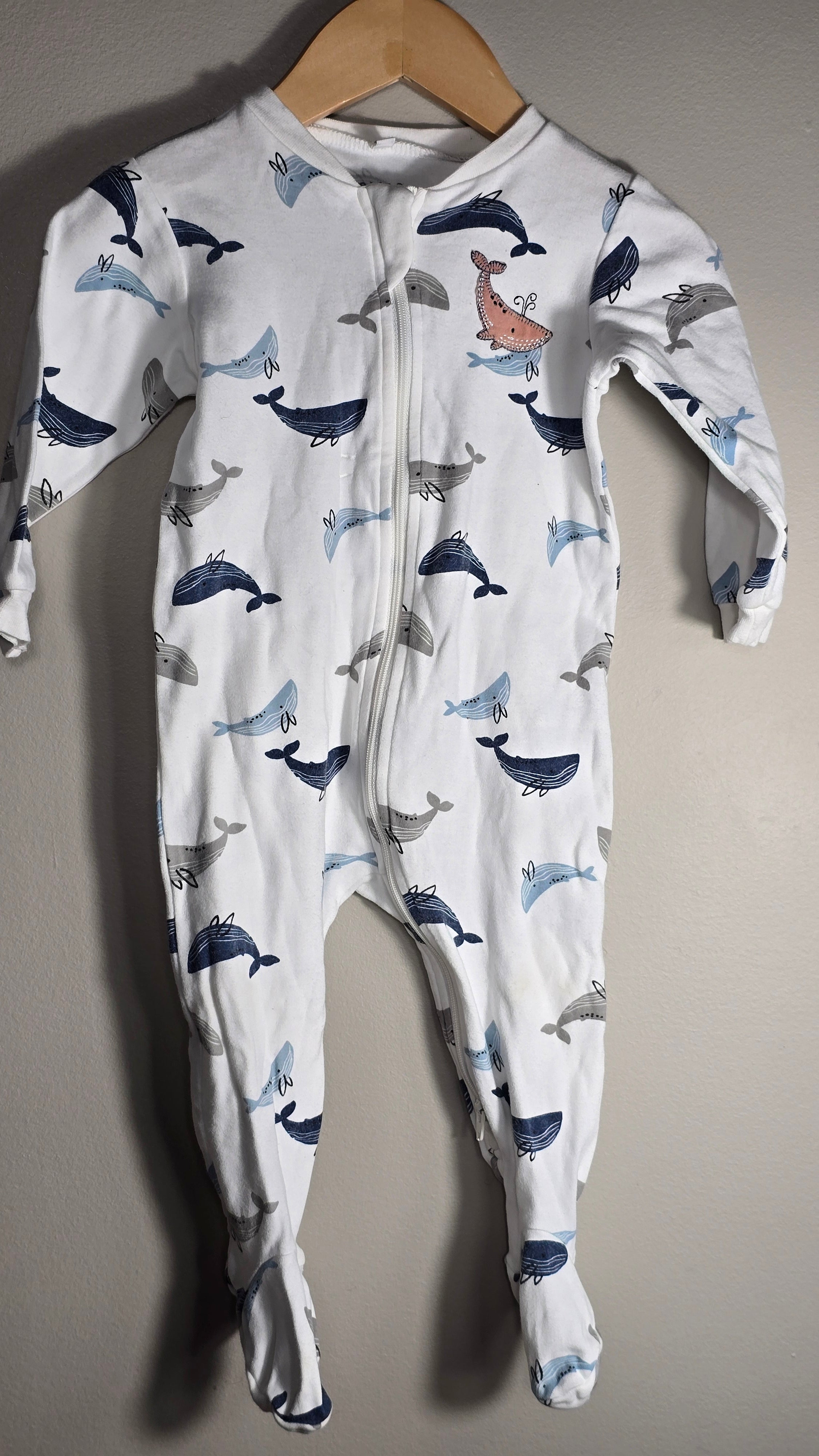 Pyjama baleines | Pekkle | 9 mois *broderie décolorée