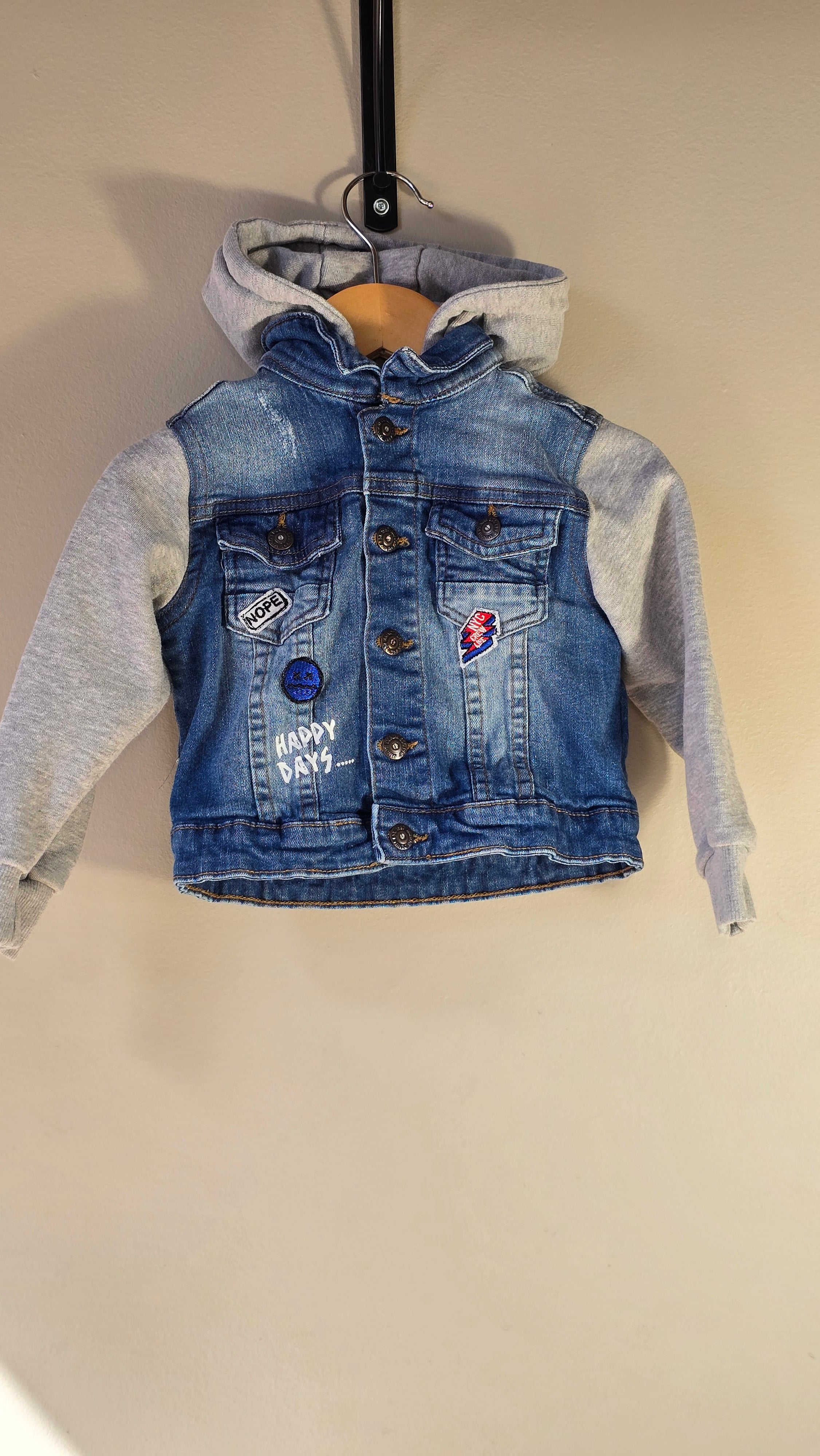 veste en jeans et moleton | Minoti | 18-24 mois