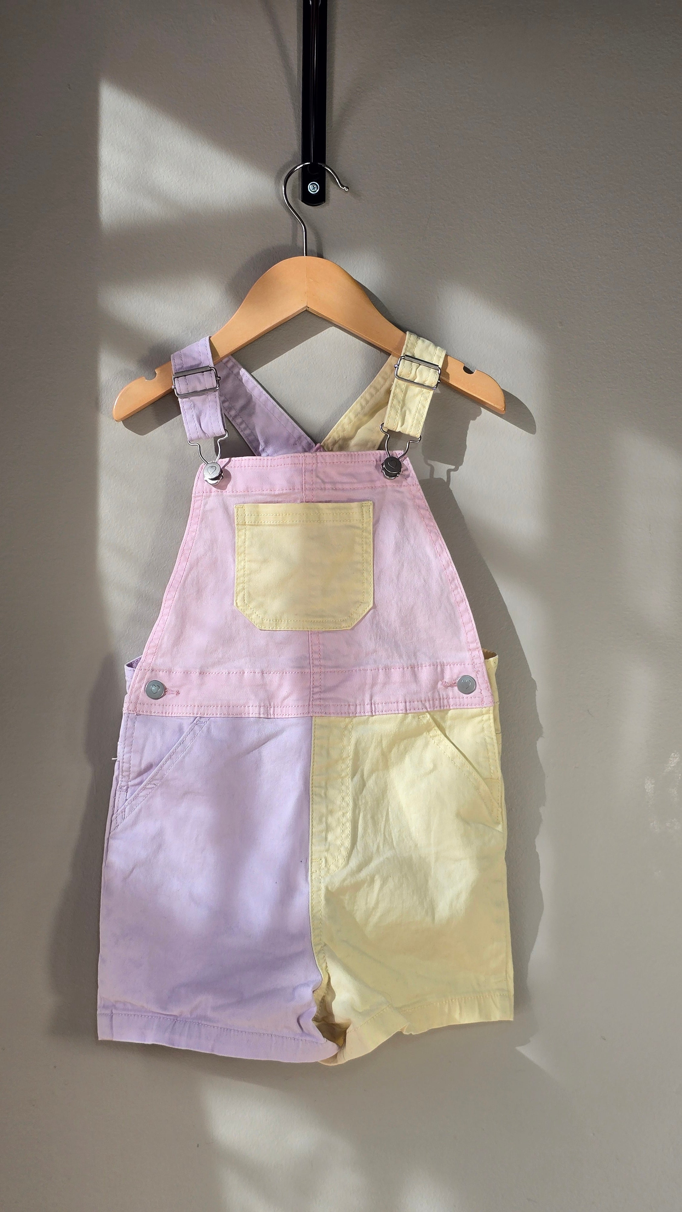 Salopette short colorblock pastel | Anko | 8 ans