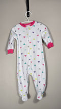 CONS JFR | Heart-print pajamas (grey hearts are sparkly) | Carter's | 9 months