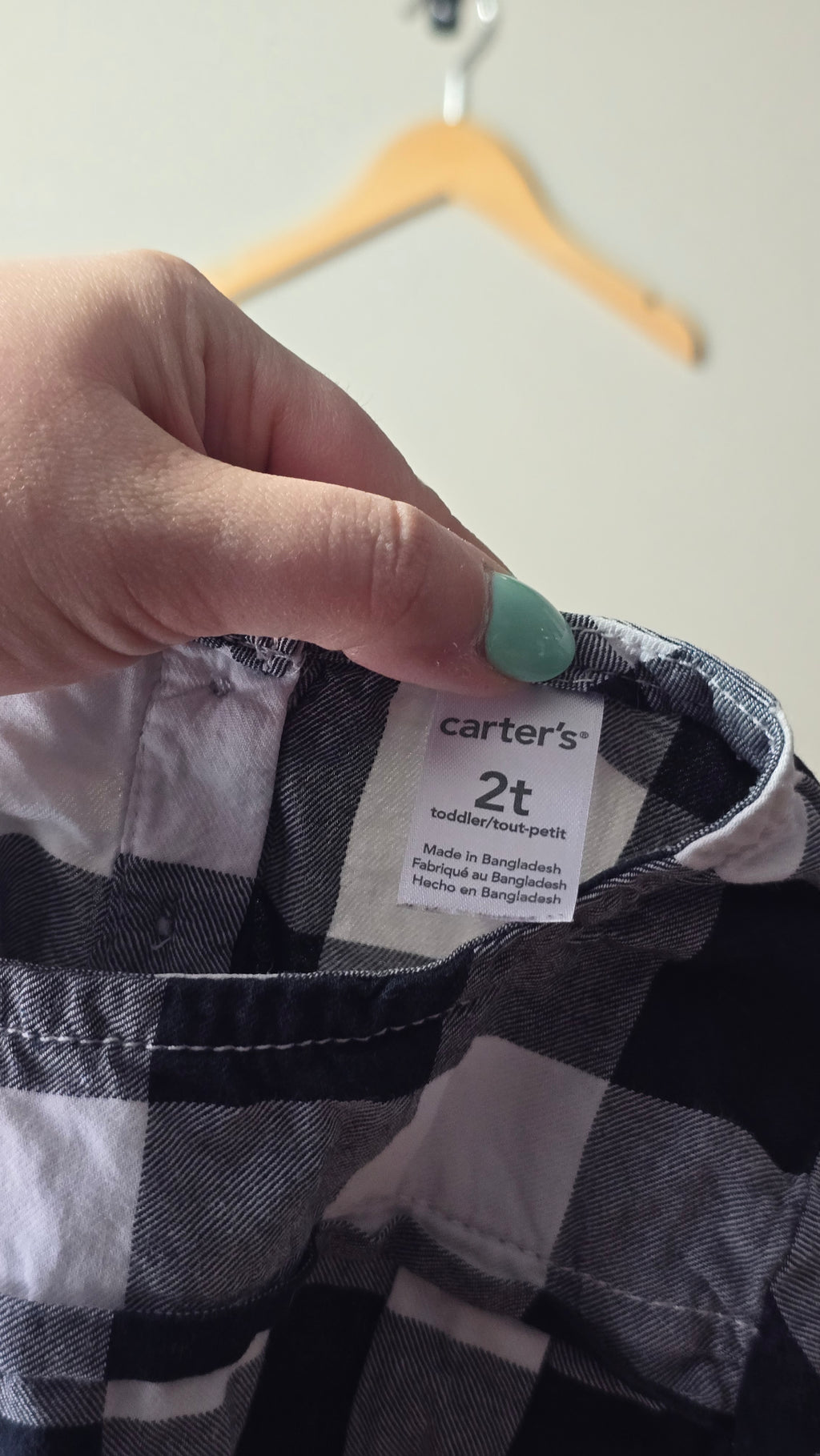 Chandail à carreaux Carter's 2 ans