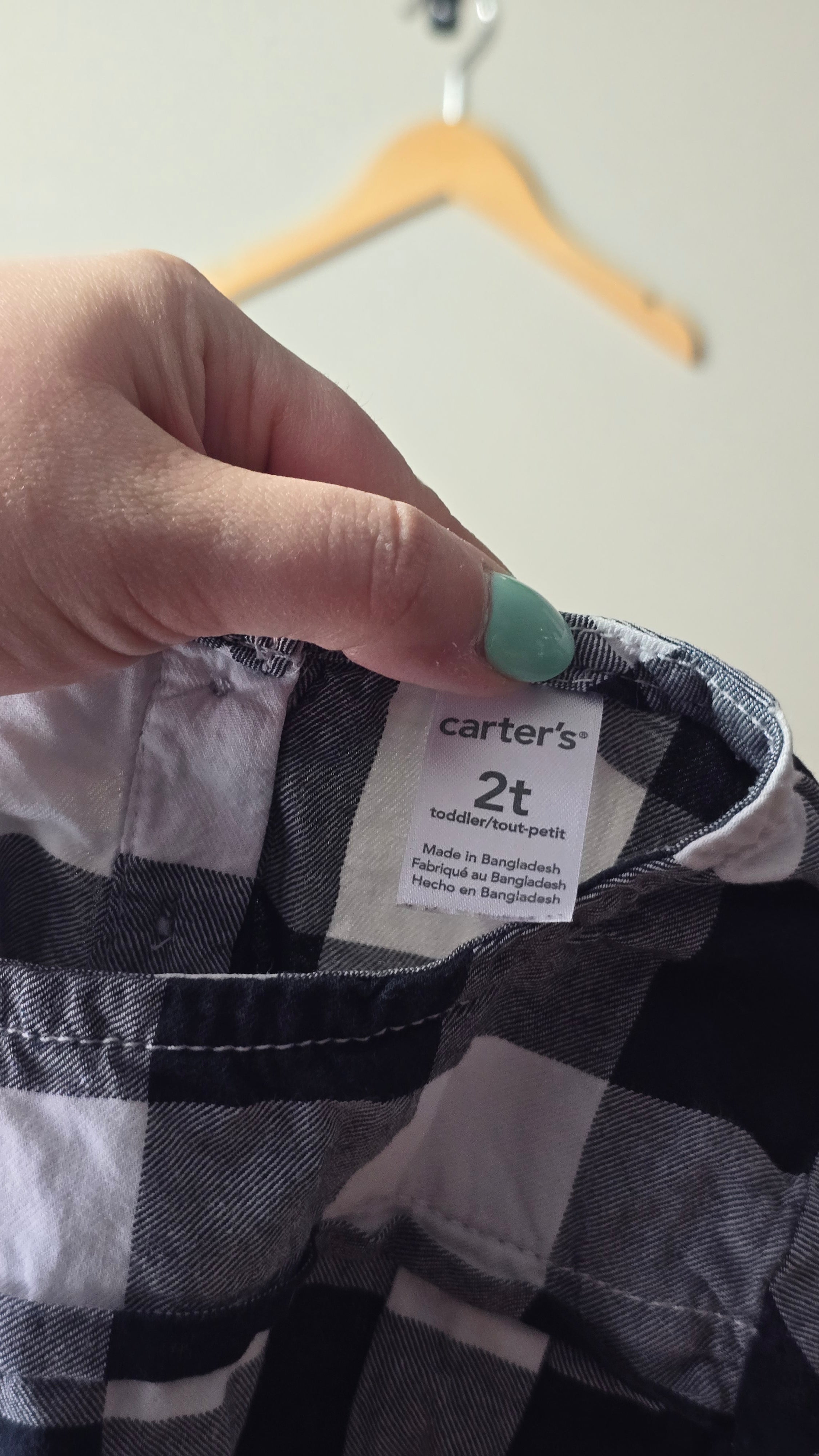 Chandail à carreaux Carter's 2 ans