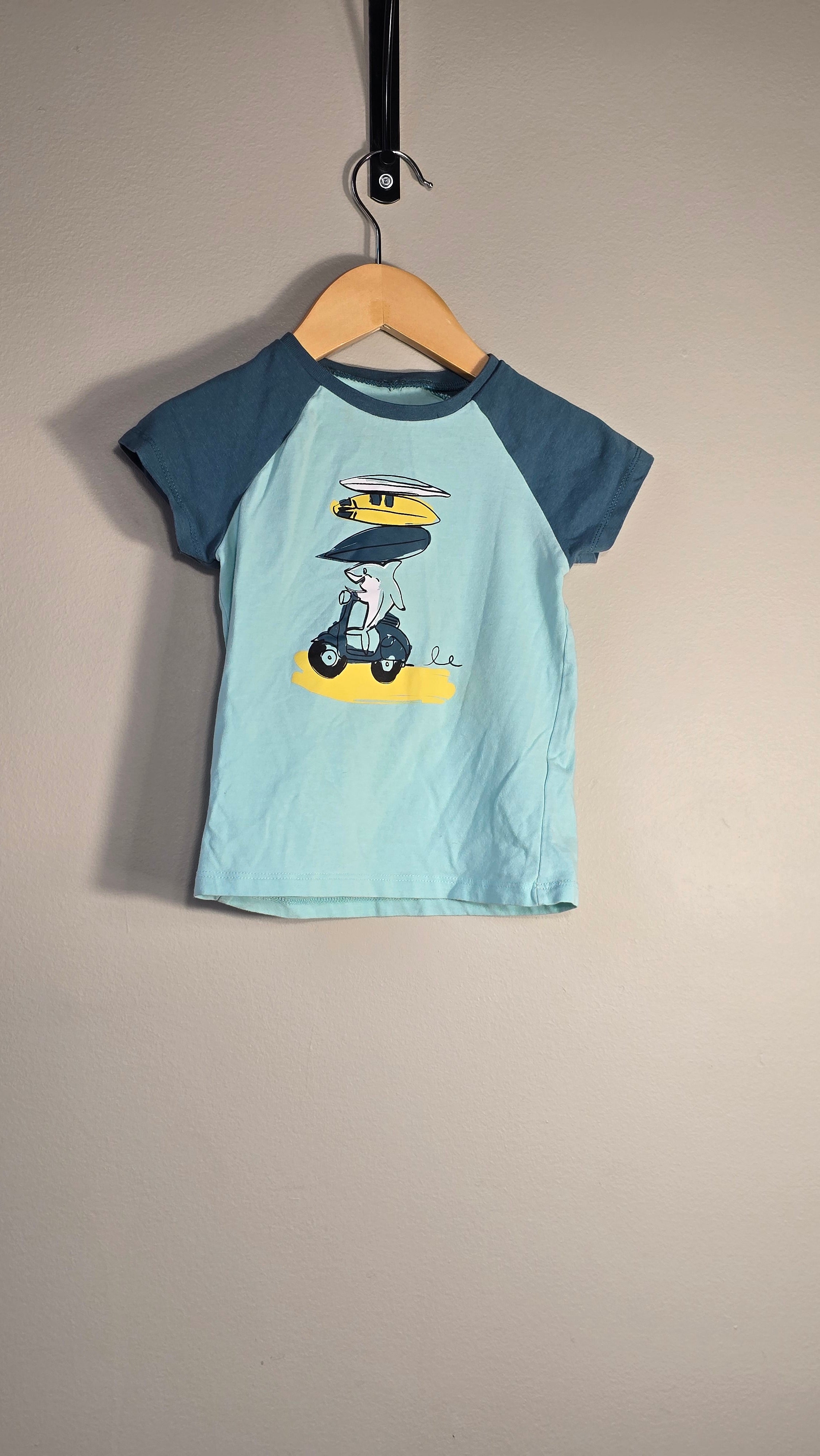 T-shirt requin surfer | TAG | 24 mois