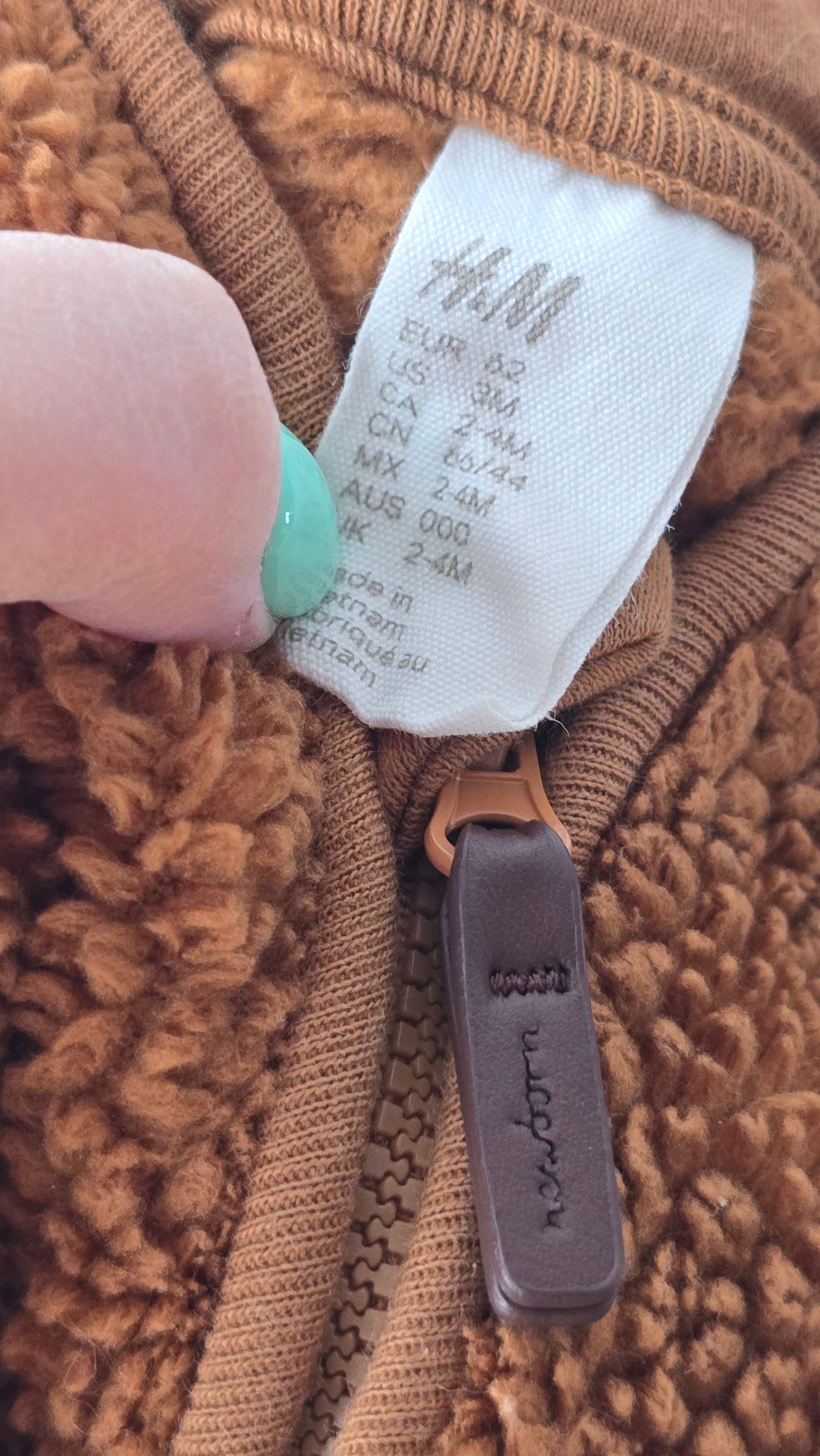 Veste en sherpa à capuchon H&M 2-4 mois