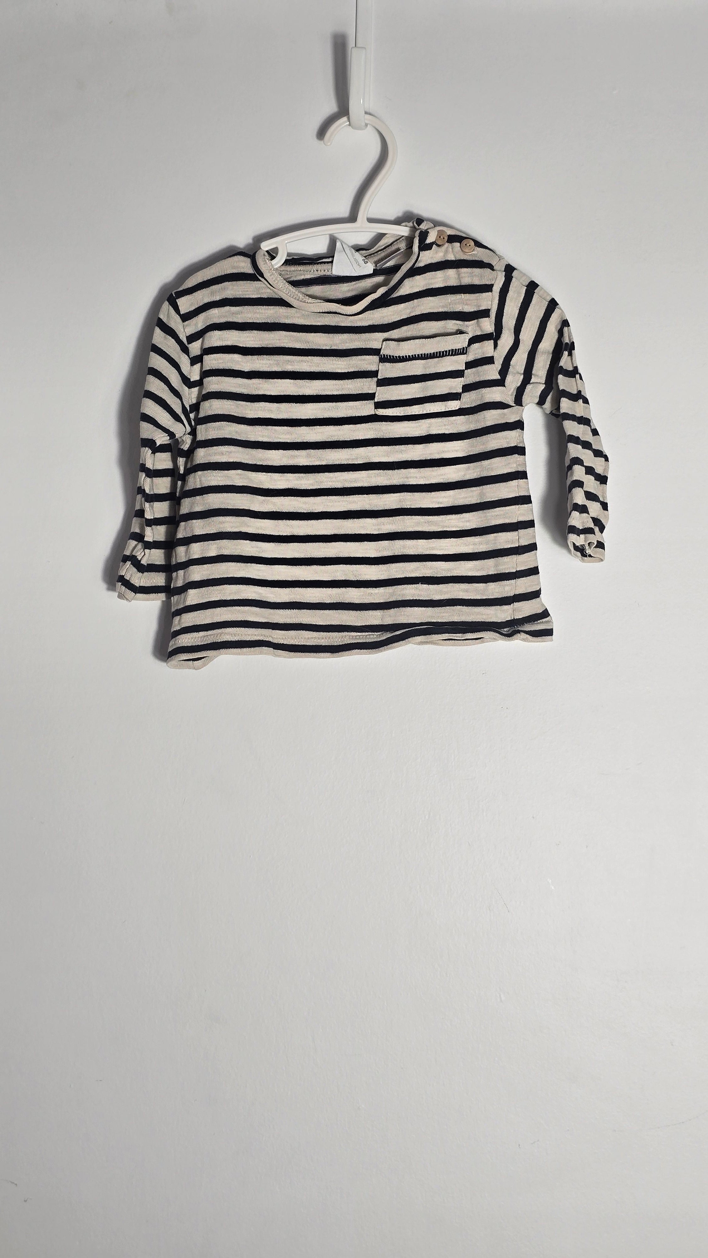 Chandail ligné à poche | Zara | 3-6 mois