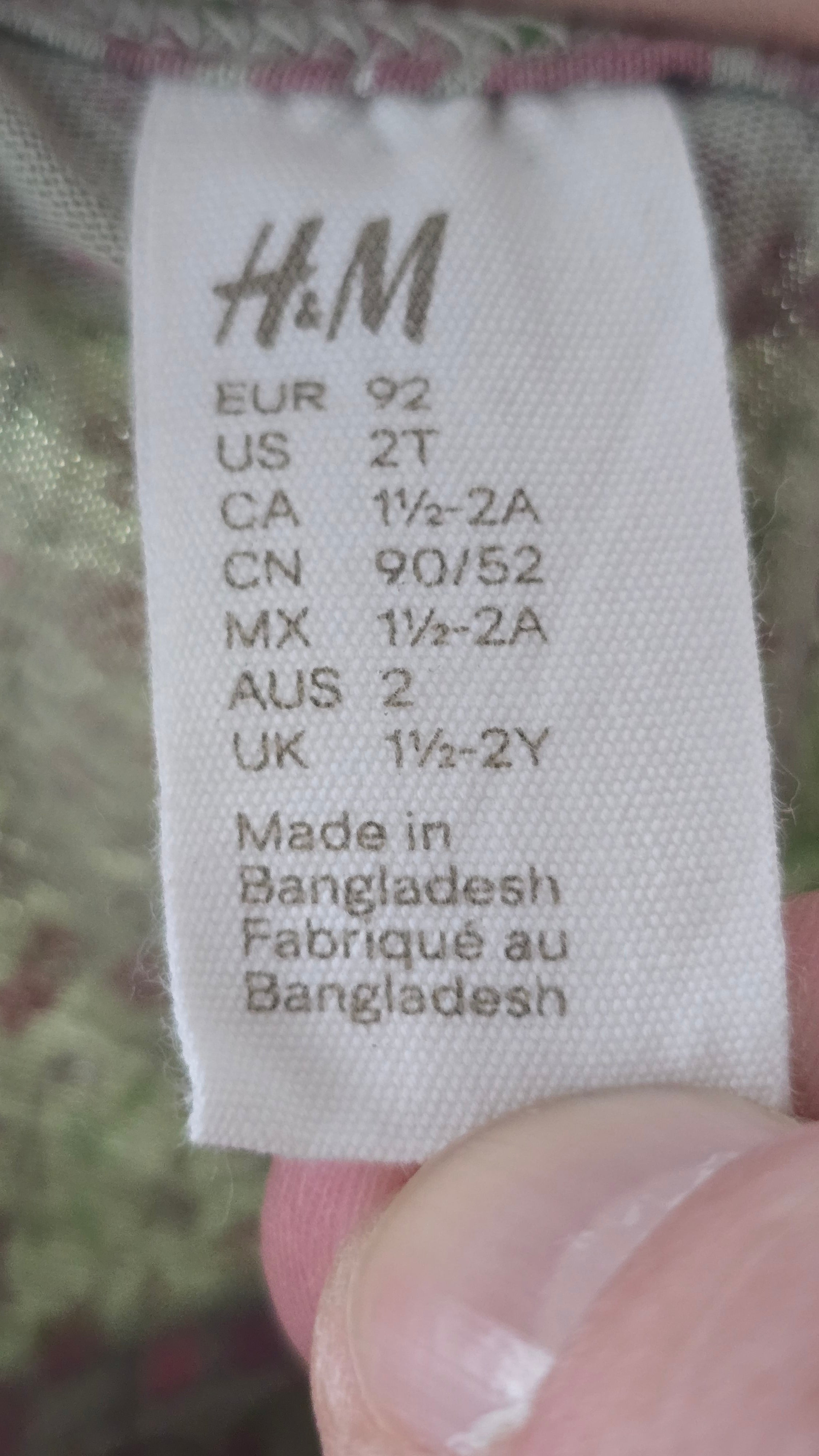 Robe H&M 1 1/2-2 ans