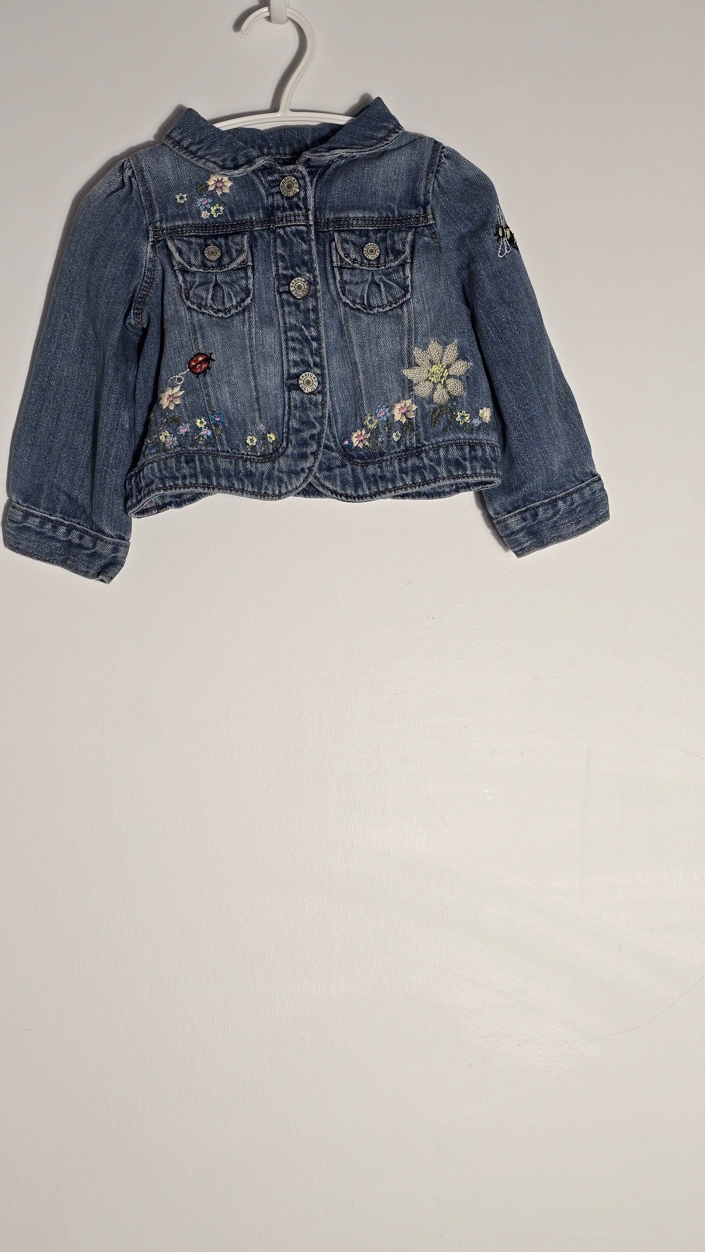 *Veste en jeans à broderies florales | Baby Gap | 12-18 mois