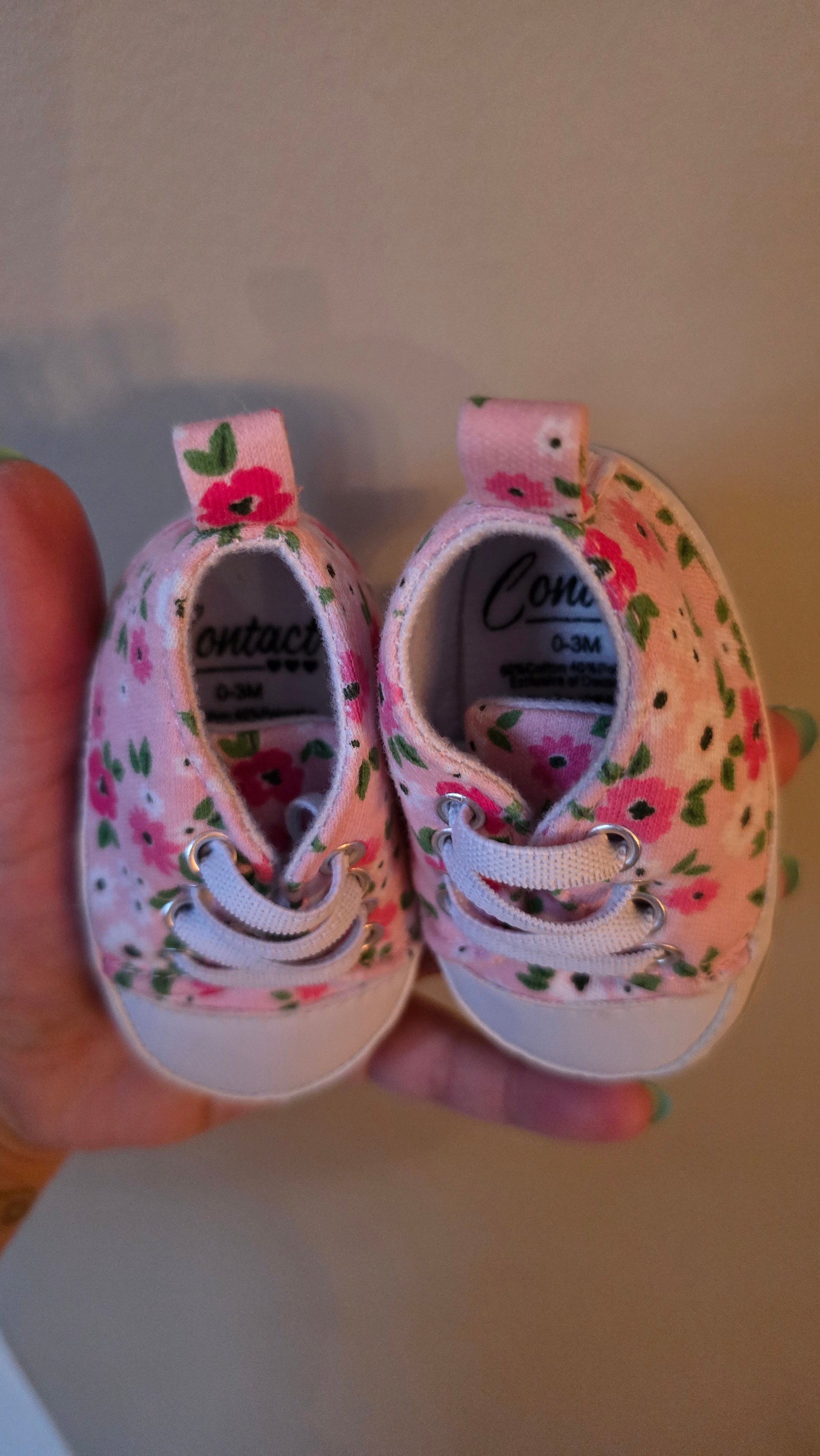 Chaussures fleuries pour bébé 0-3 mois
