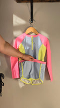 Neon colorblock swimsuit | Old Navy | 6-7 years *imperfect shorts