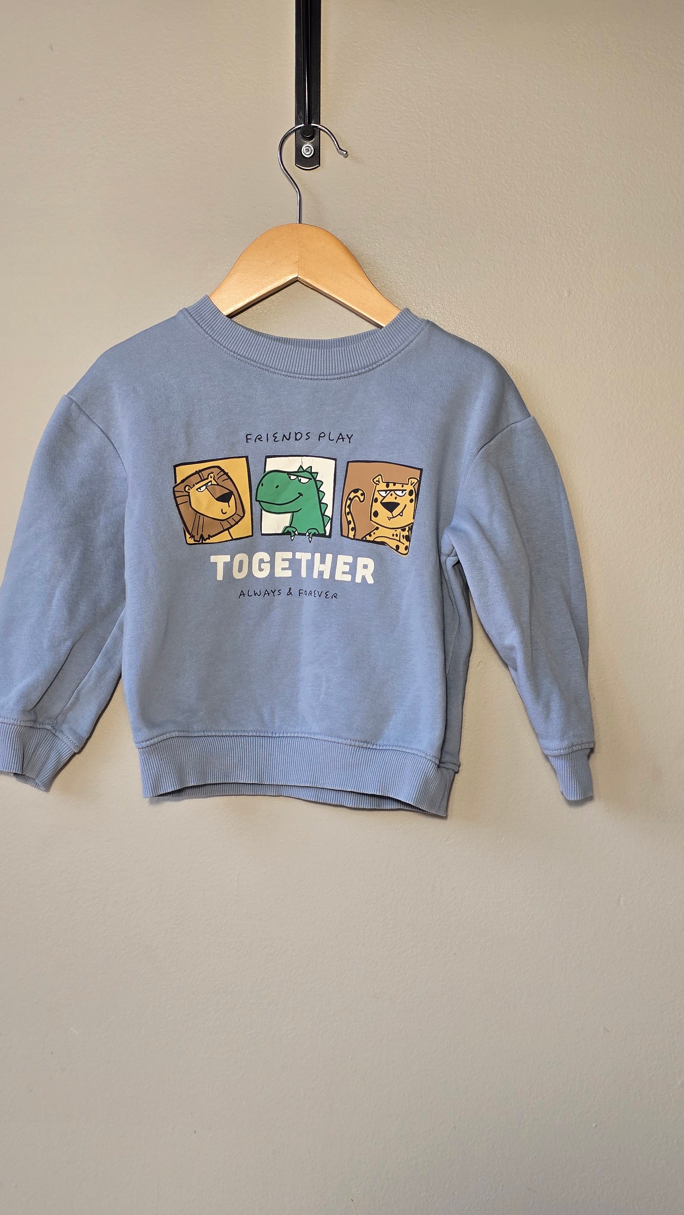 Crewneck "Friends play together" | H&M | 2-4 ans *Dessin un peu craqué
