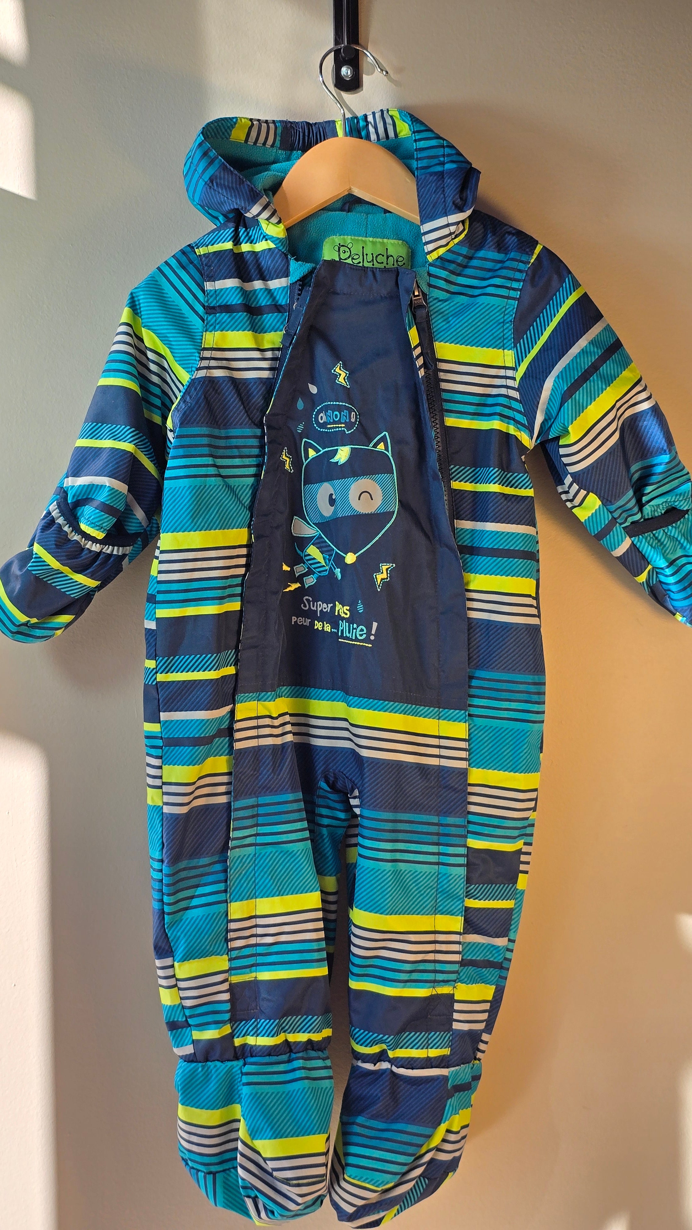 Combinaison mi-saison imperméable doublée en polar | Peluche & Tartine | 12 mois