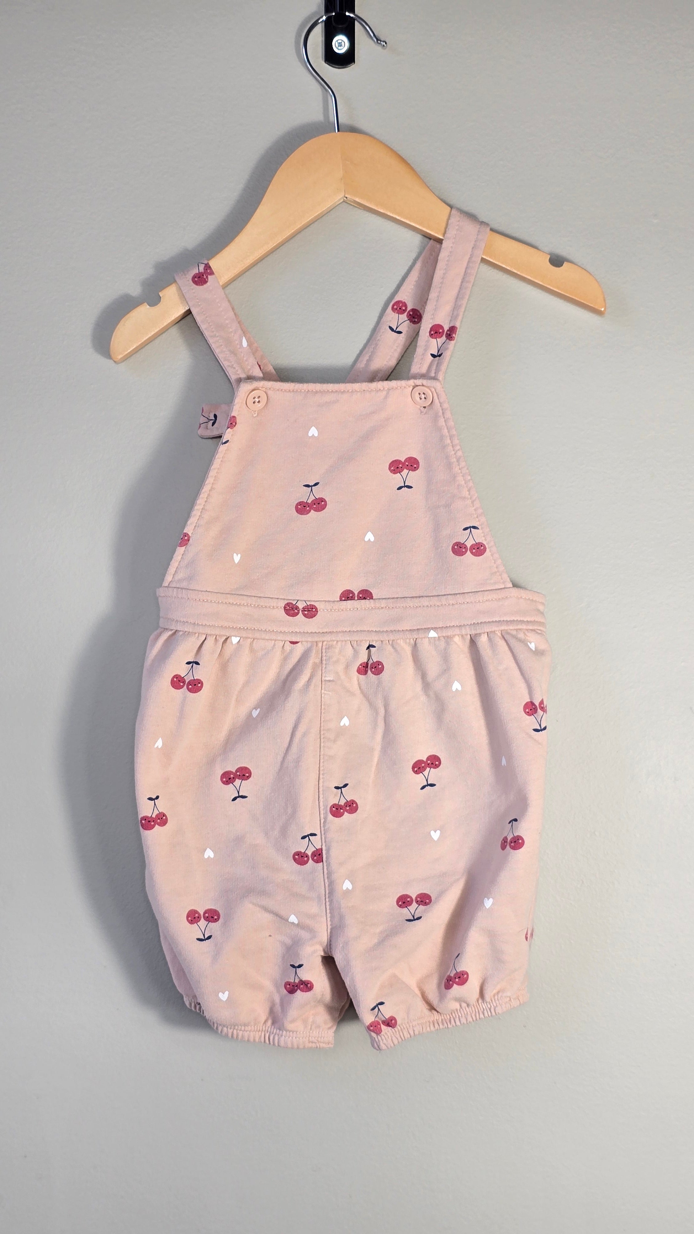 Salopette short cerises | Pekkle | 24 mois