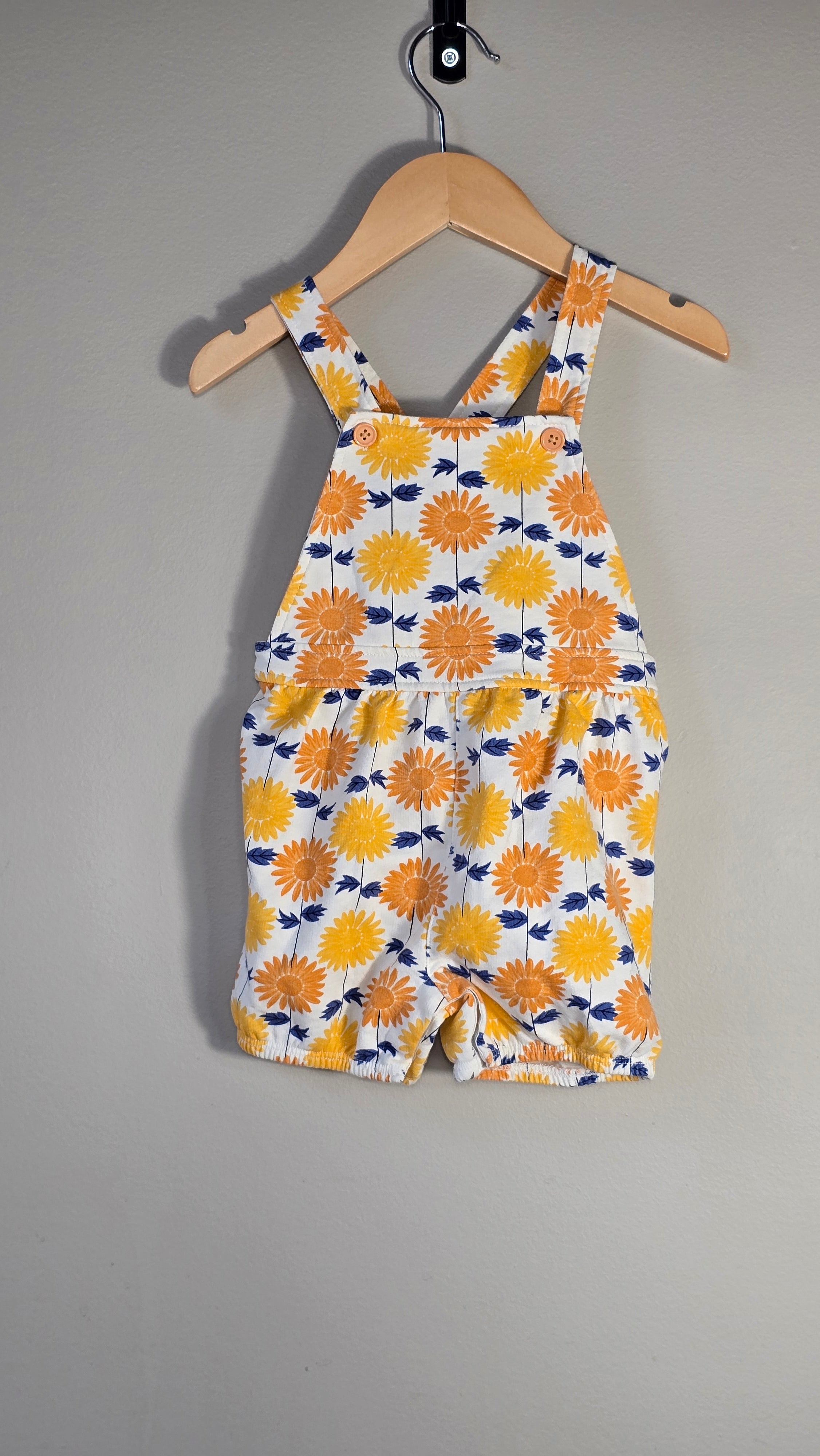 Salopette short tournesols | Pekkle | 18 mois