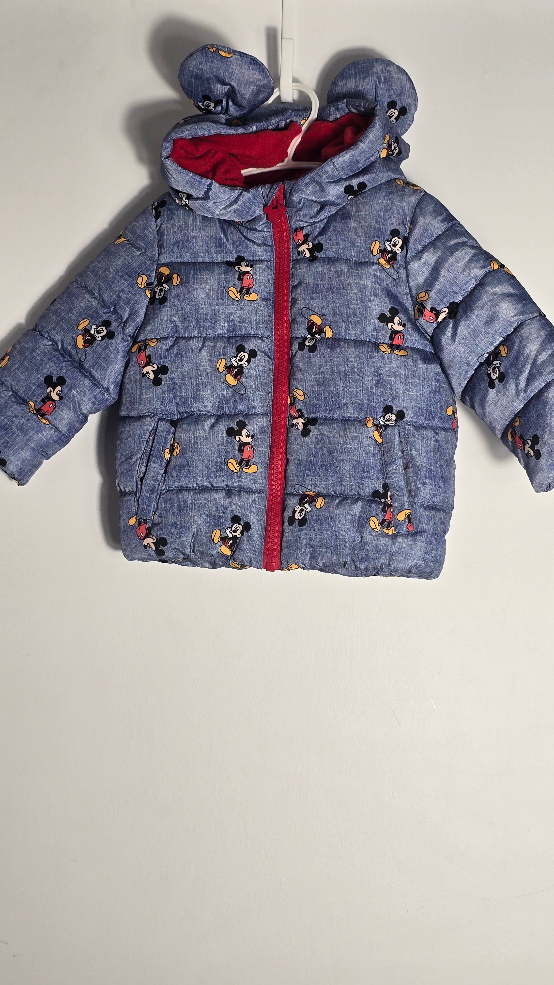 Manteau matelassé doublé en polar- Mickey | Disney Baby | 6-12 mois