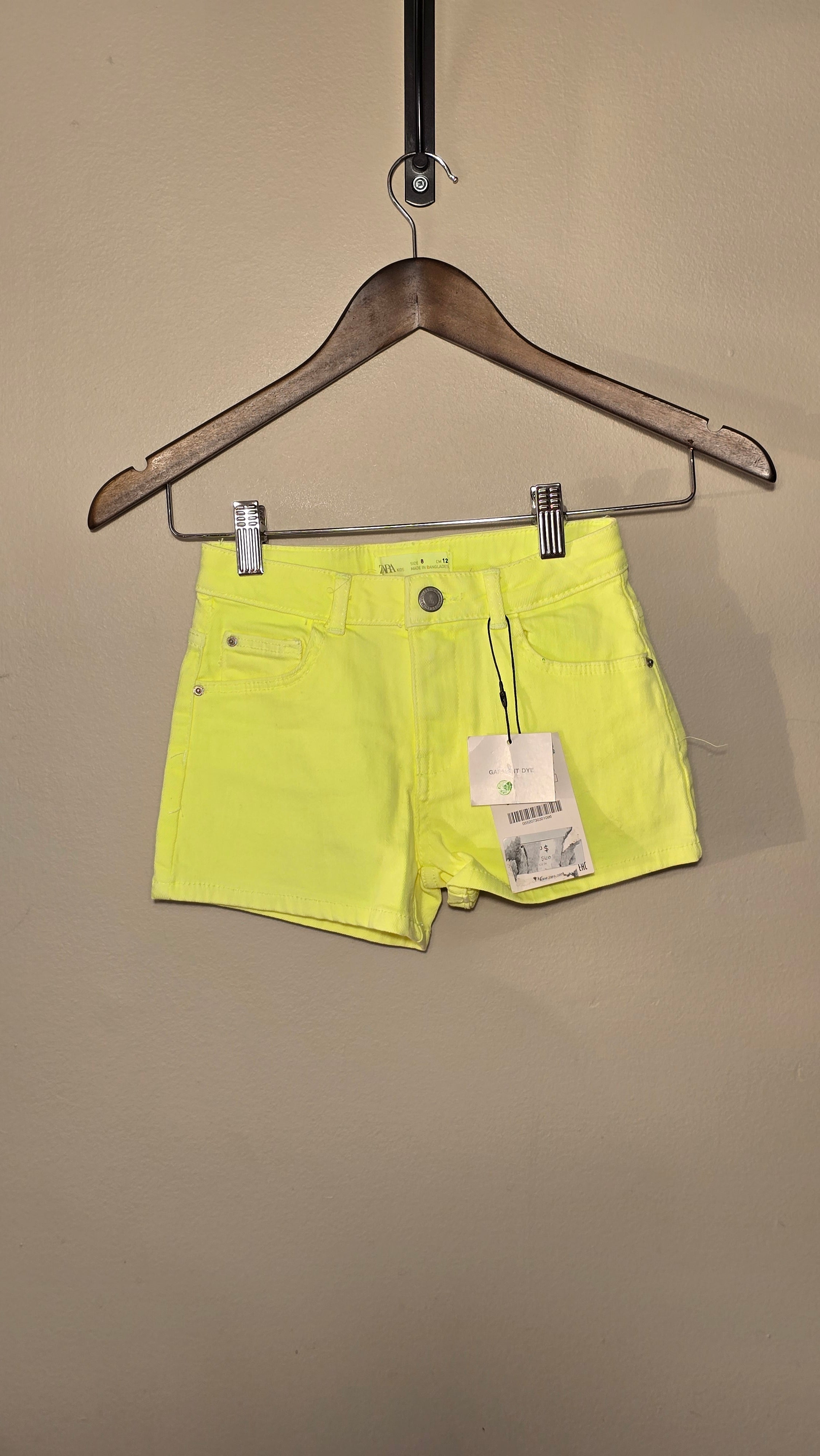 Short jaune néon | Zara | 8 ans *Neuf