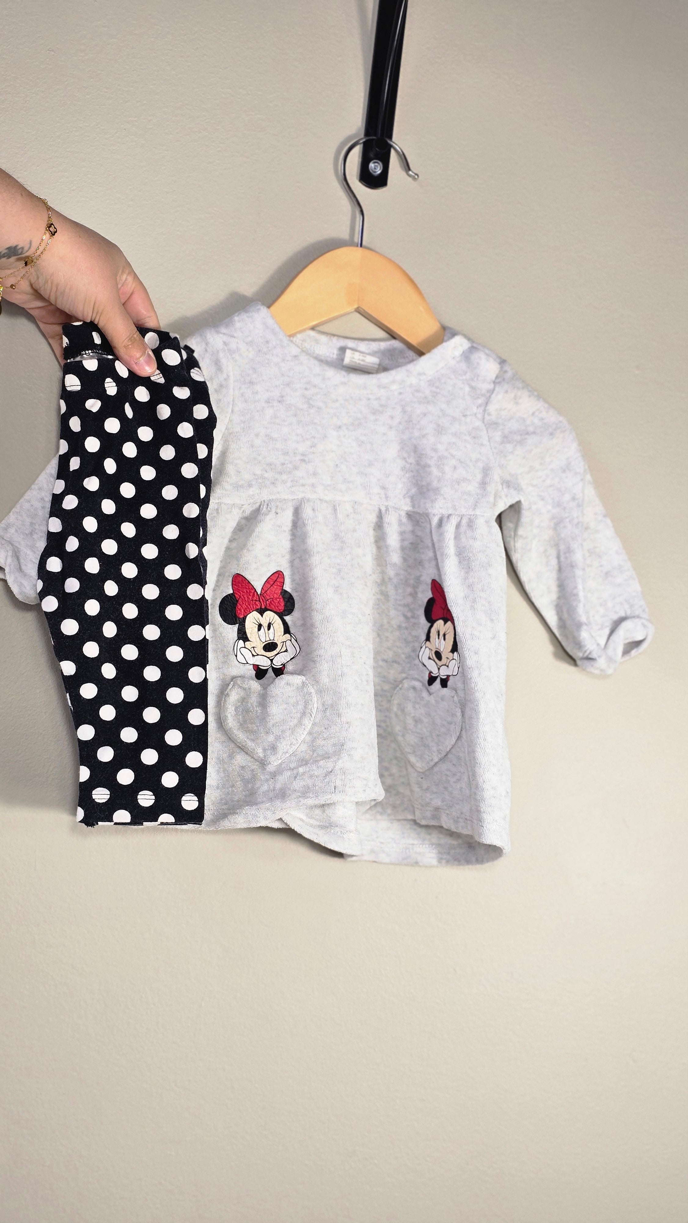 Ensemble chandail peplum et legging | H&M x Minnie | 4-6 mois *Chandail très doux