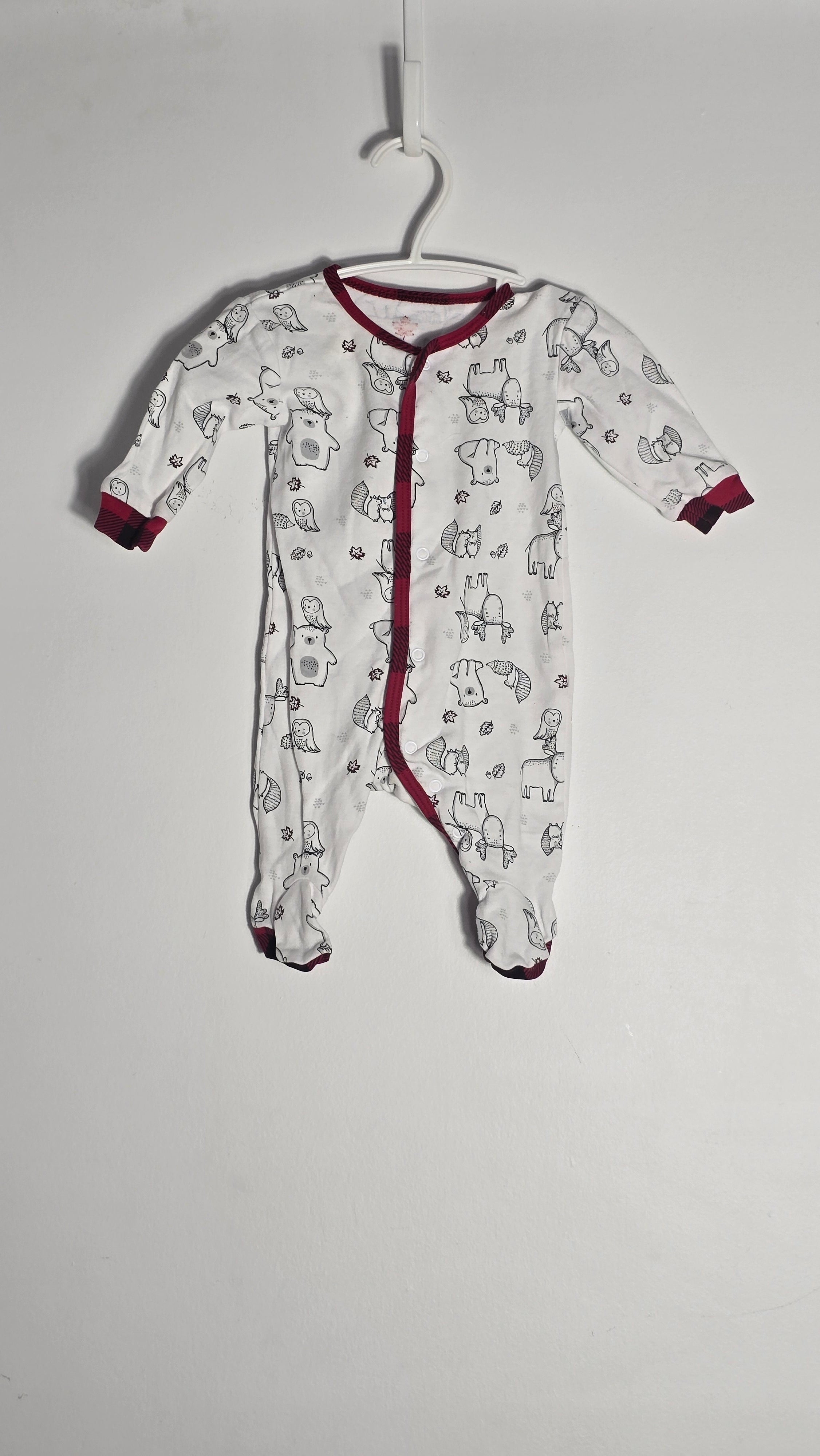 Pyjama à boutons - Animaux canadiens | Canadiana | 0M