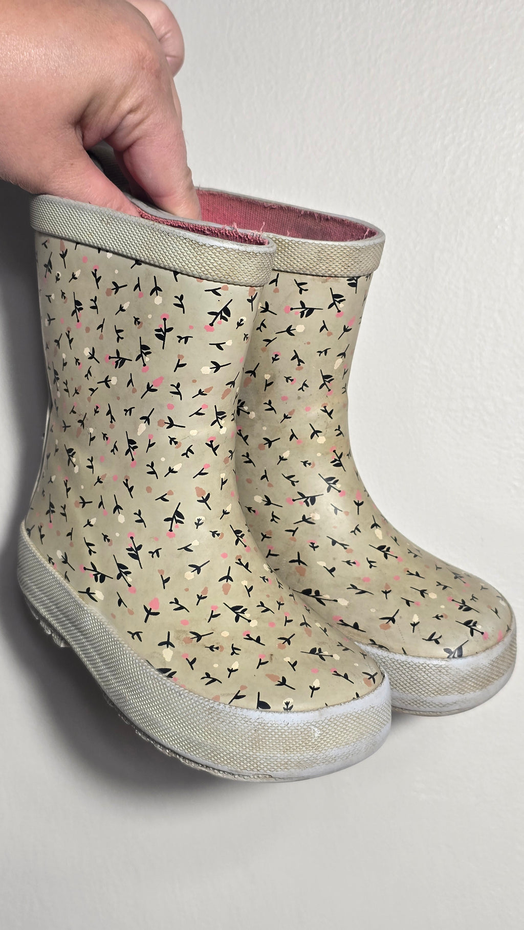 Bottes de pluie fleuries non doublées | Marque inconnue | C6 *imparfaites