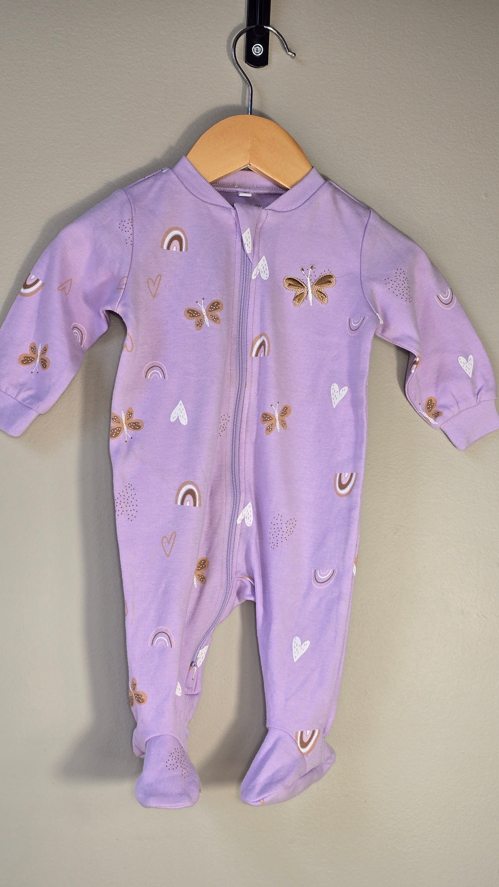 Organic cotton butterfly pyjamas | Pekkle | 3 months *Small stain