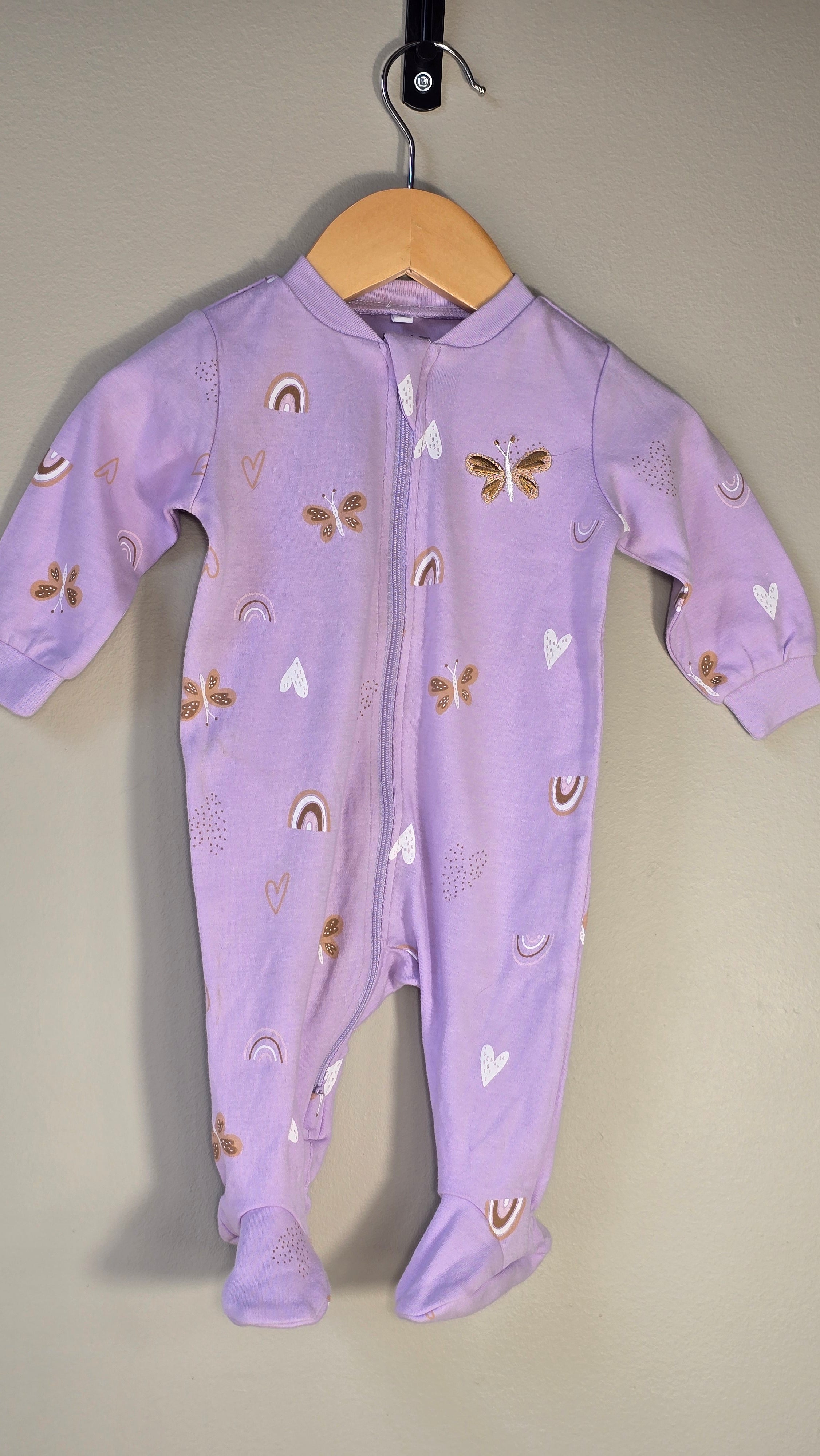Organic cotton butterfly pyjamas | Pekkle | 3 months *Small stain